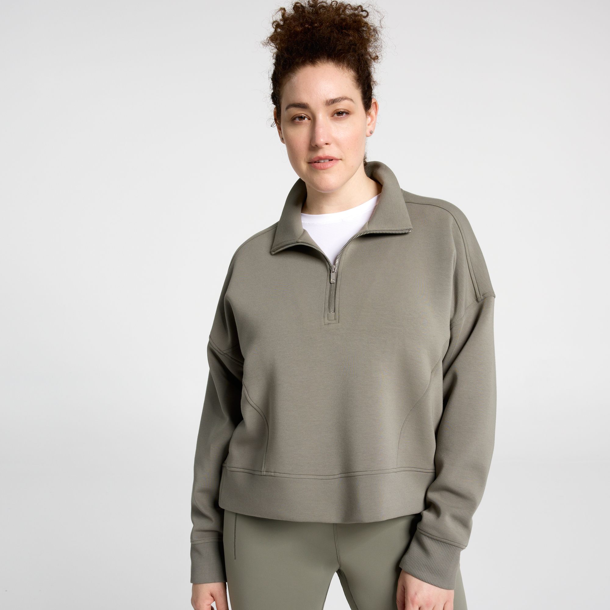 CALIA Women's Soft Scuba Mock Neck 1/4 Zip product image