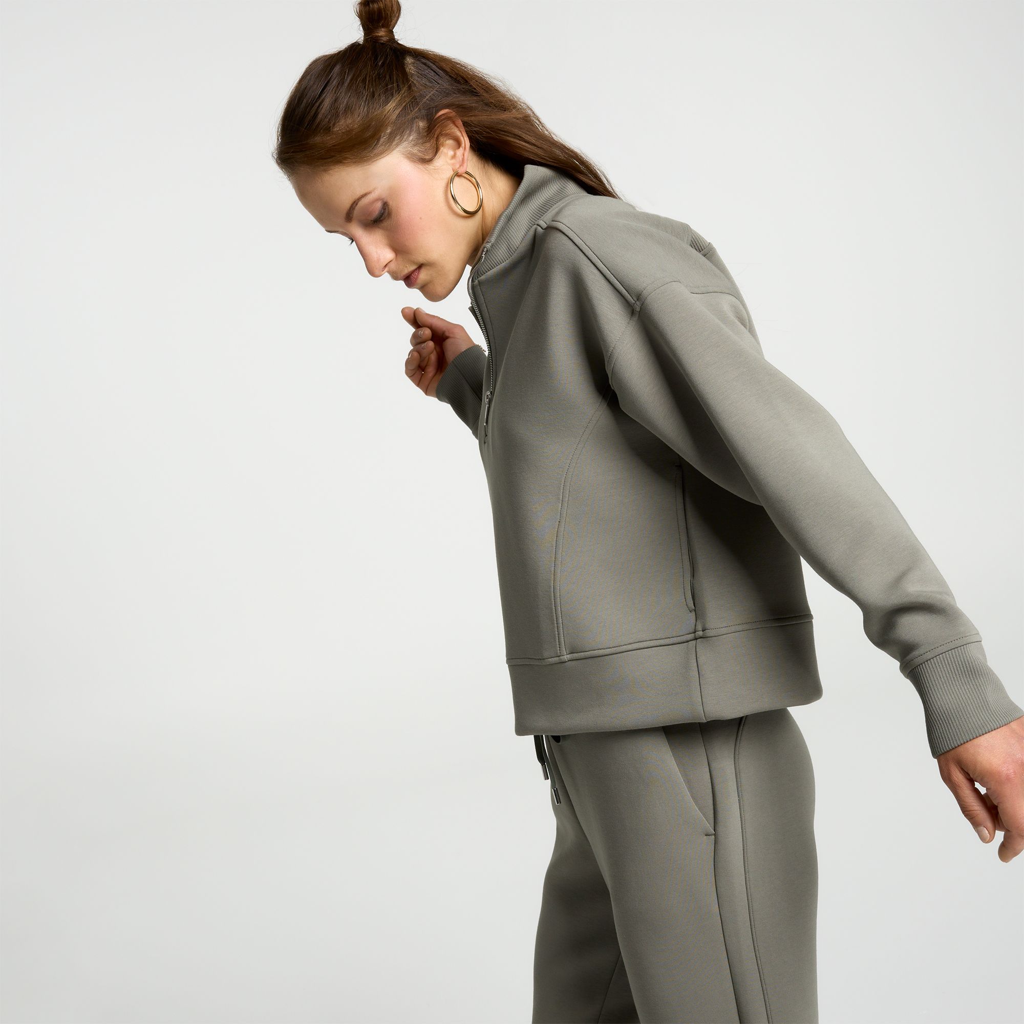 CALIA Women's Soft Scuba Mock Neck 1/4 Zip product image