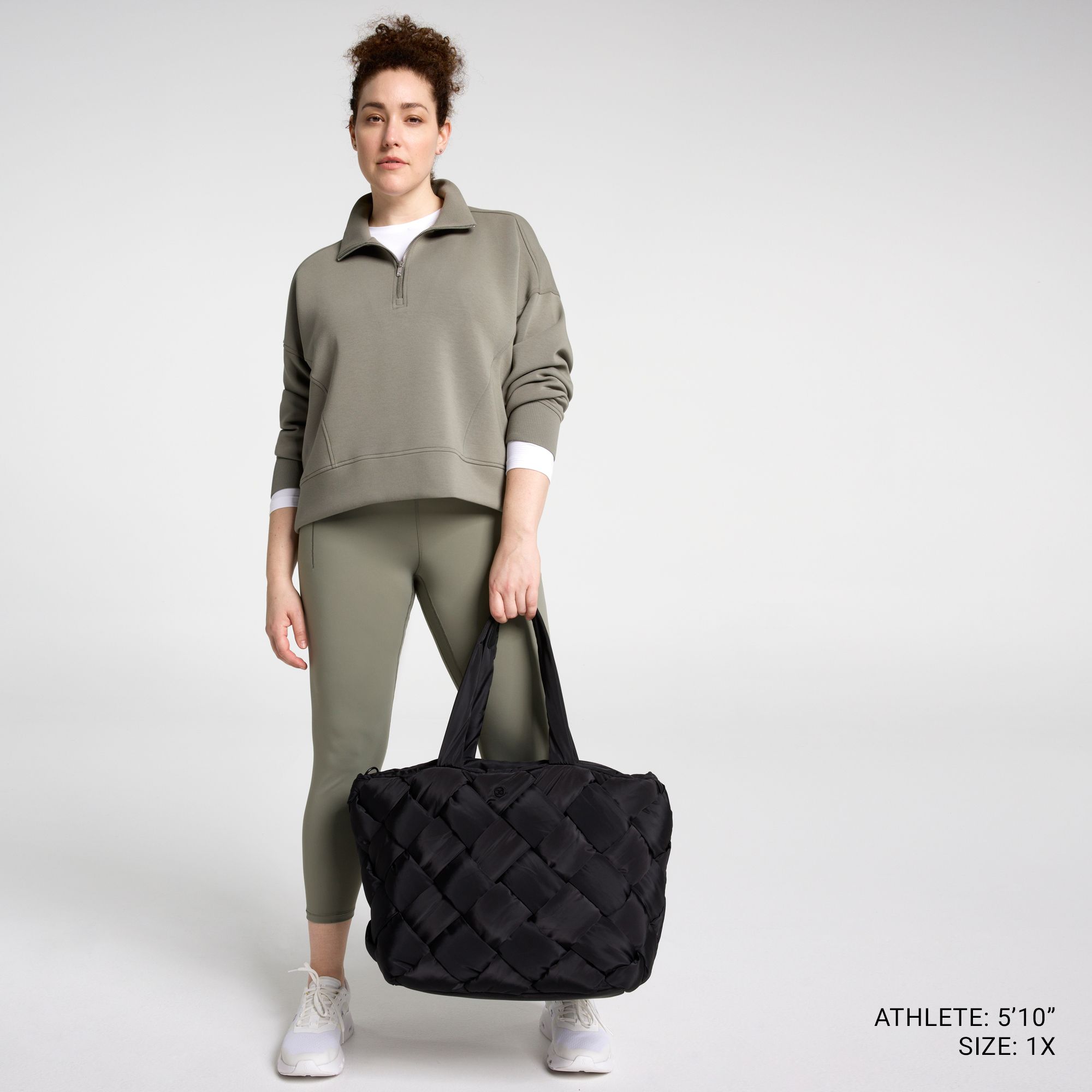 CALIA Women's Soft Scuba Mock Neck 1/4 Zip product image