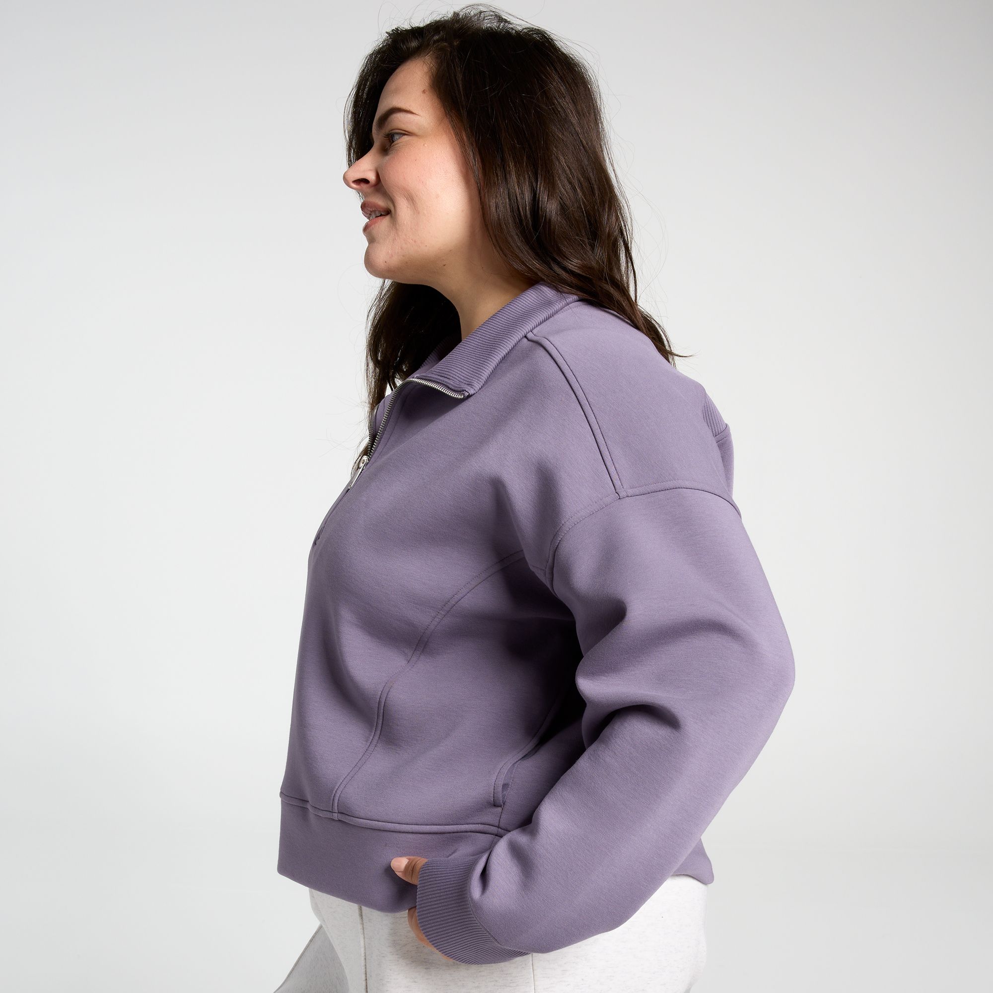 CALIA Women's Soft Scuba Mock Neck 1/4 Zip product image