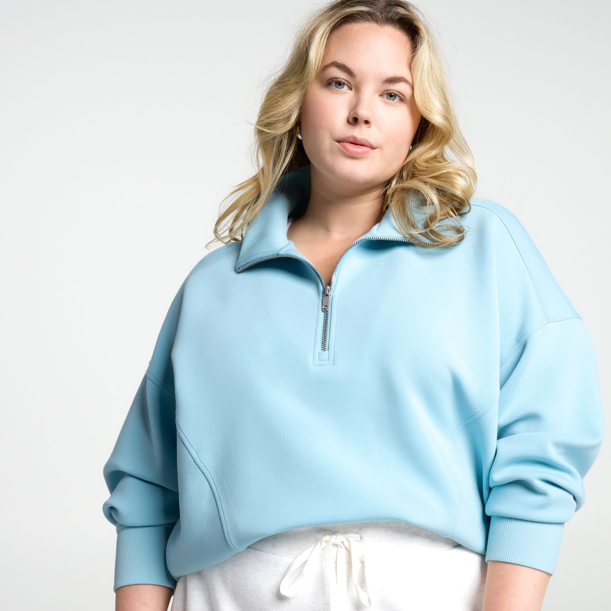 CALIA Women's Soft Scuba Mock Neck 1/4 Zip product image