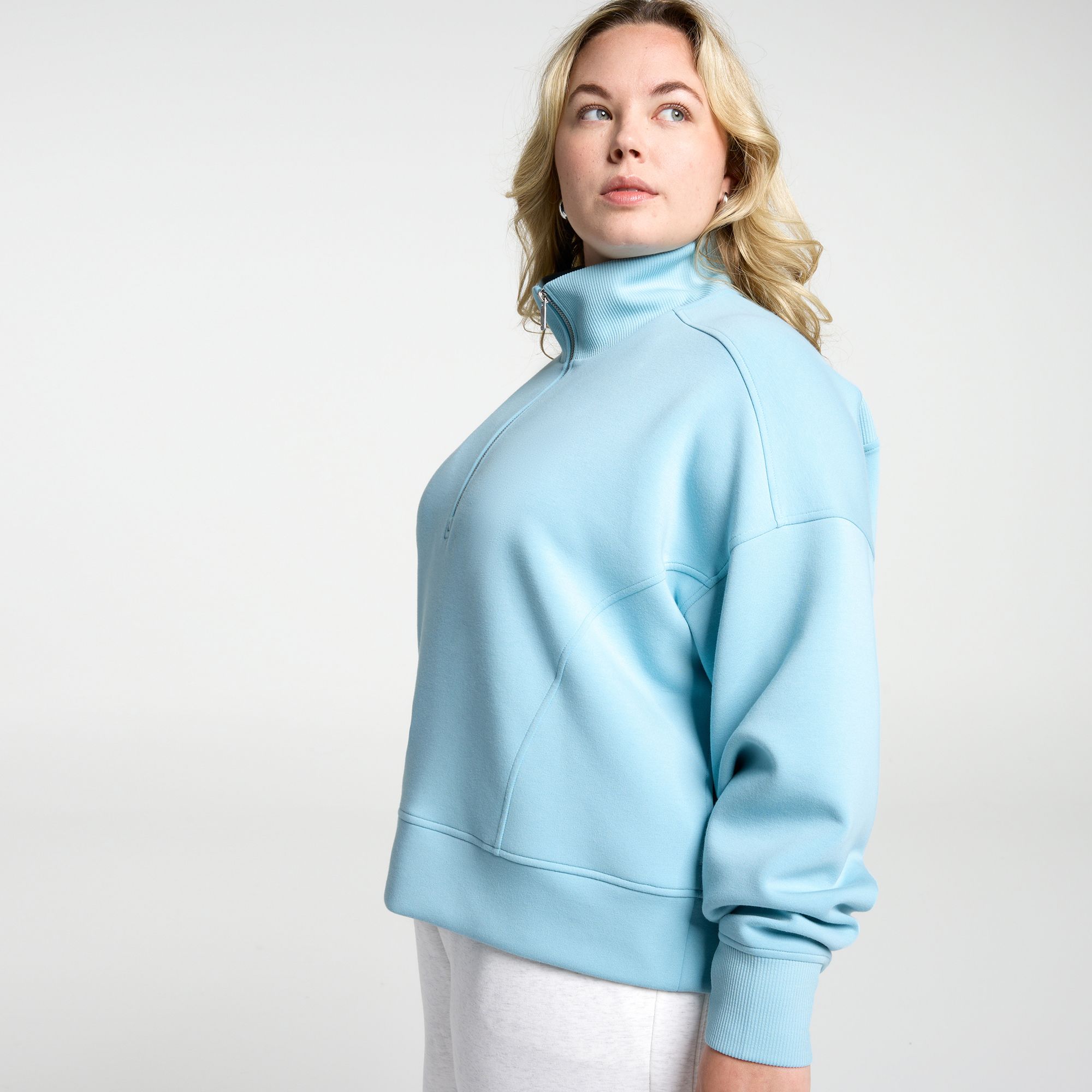 CALIA Women's Soft Scuba Mock Neck 1/4 Zip product image