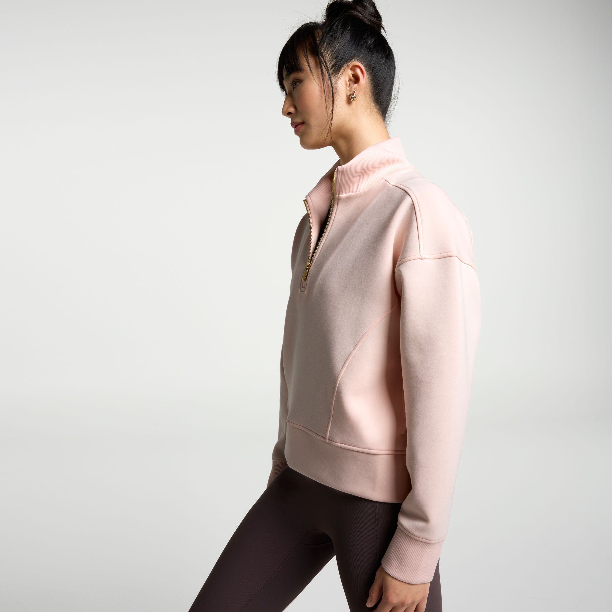 CALIA Women's Soft Scuba Mock Neck 1/4 Zip product image