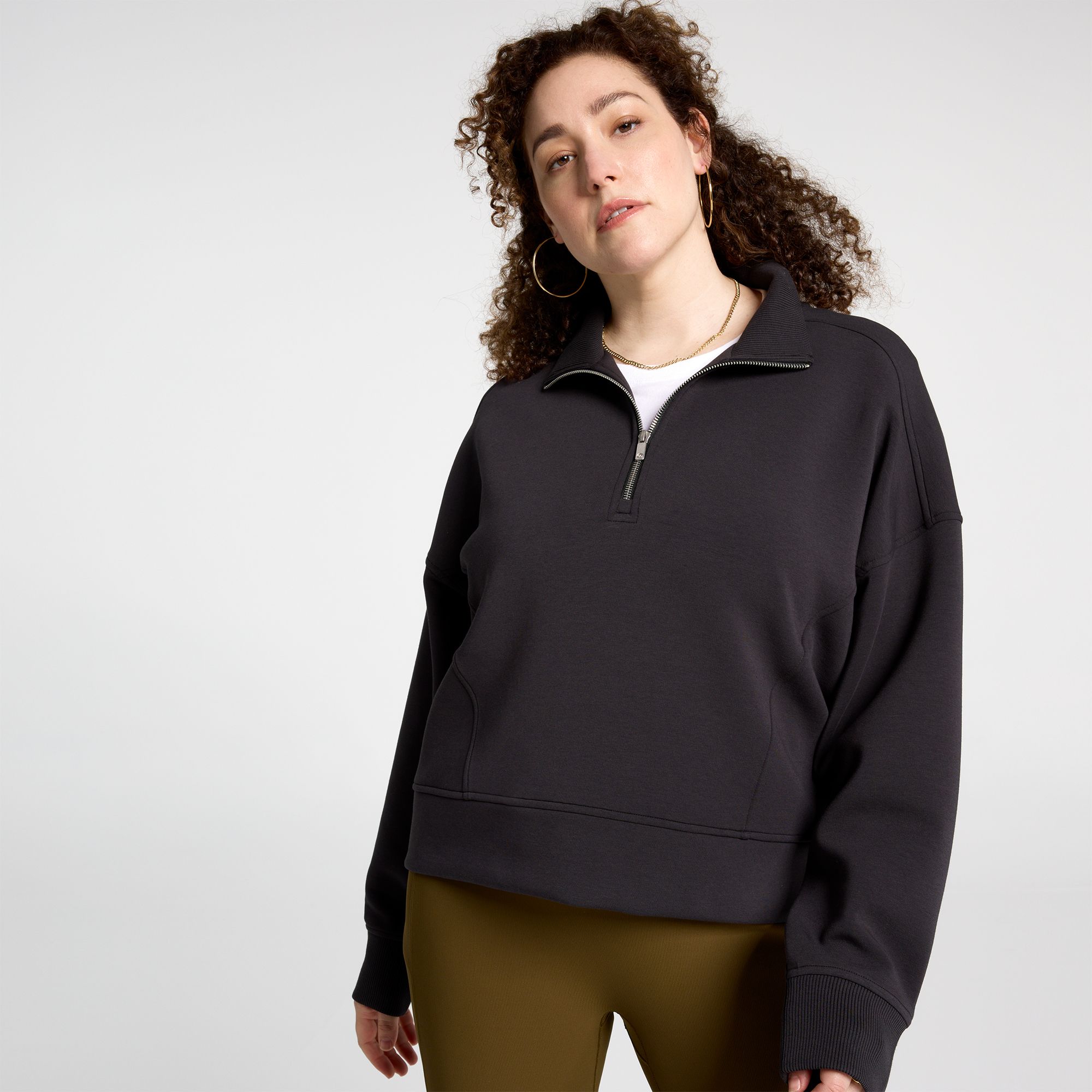 CALIA Women's Soft Scuba Mock Neck 1/4 Zip product image