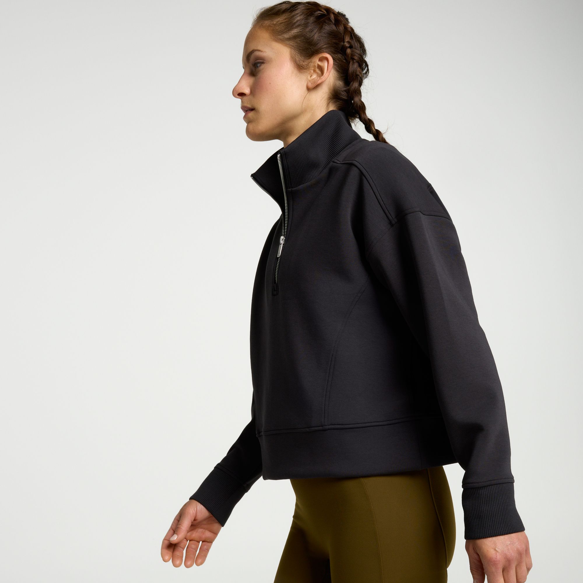 CALIA Women's Soft Scuba Mock Neck 1/4 Zip product image