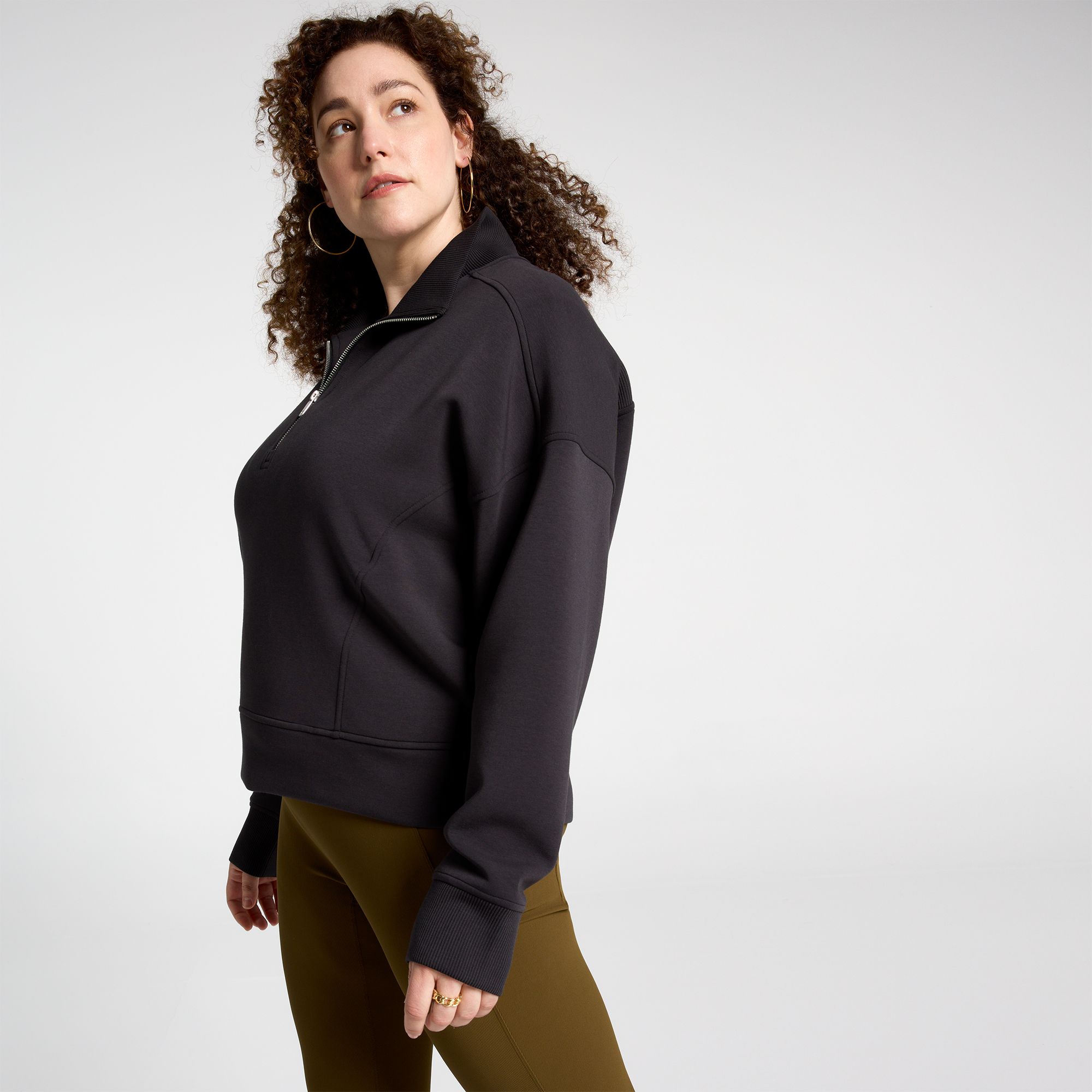 CALIA Women's Soft Scuba Mock Neck 1/4 Zip product image