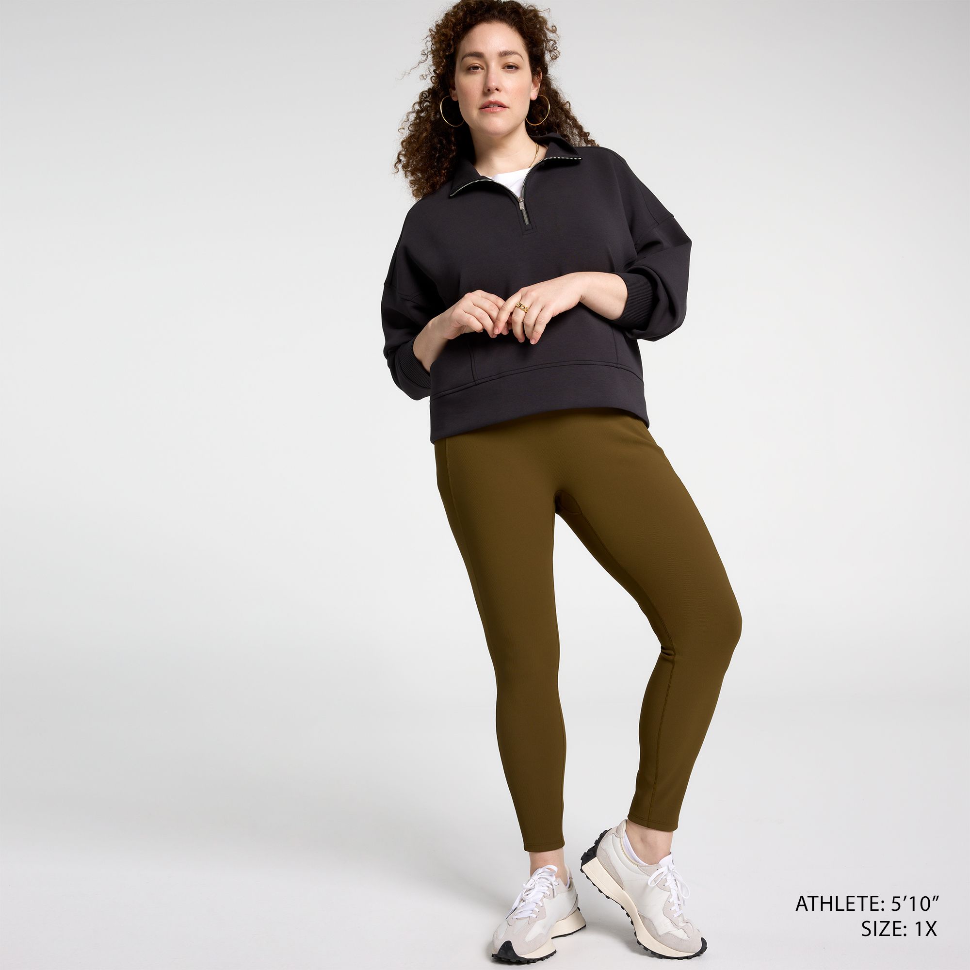 CALIA Women's Soft Scuba Mock Neck 1/4 Zip product image