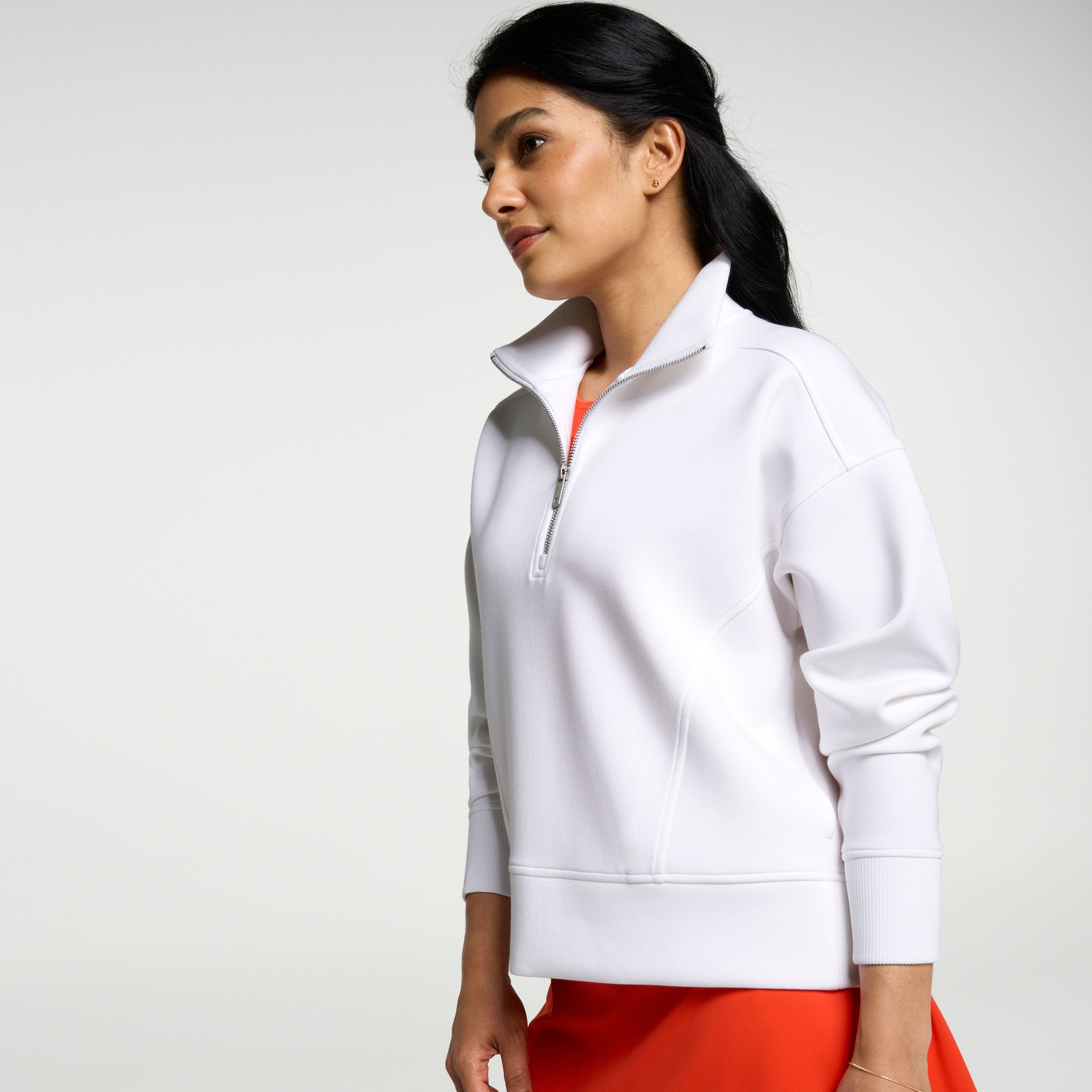 CALIA Women's Soft Scuba Mock Neck 1/4 Zip product image