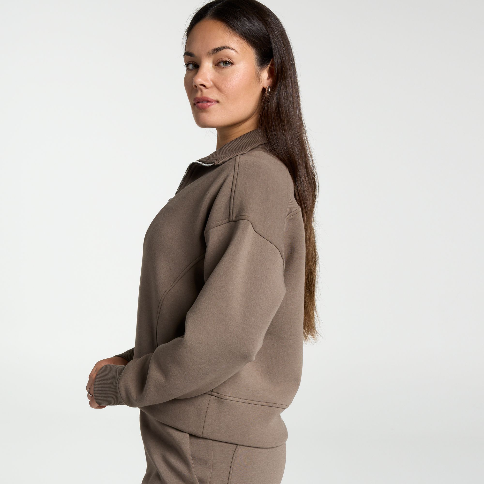 CALIA Women's Soft Scuba Mock Neck 1/4 Zip product image