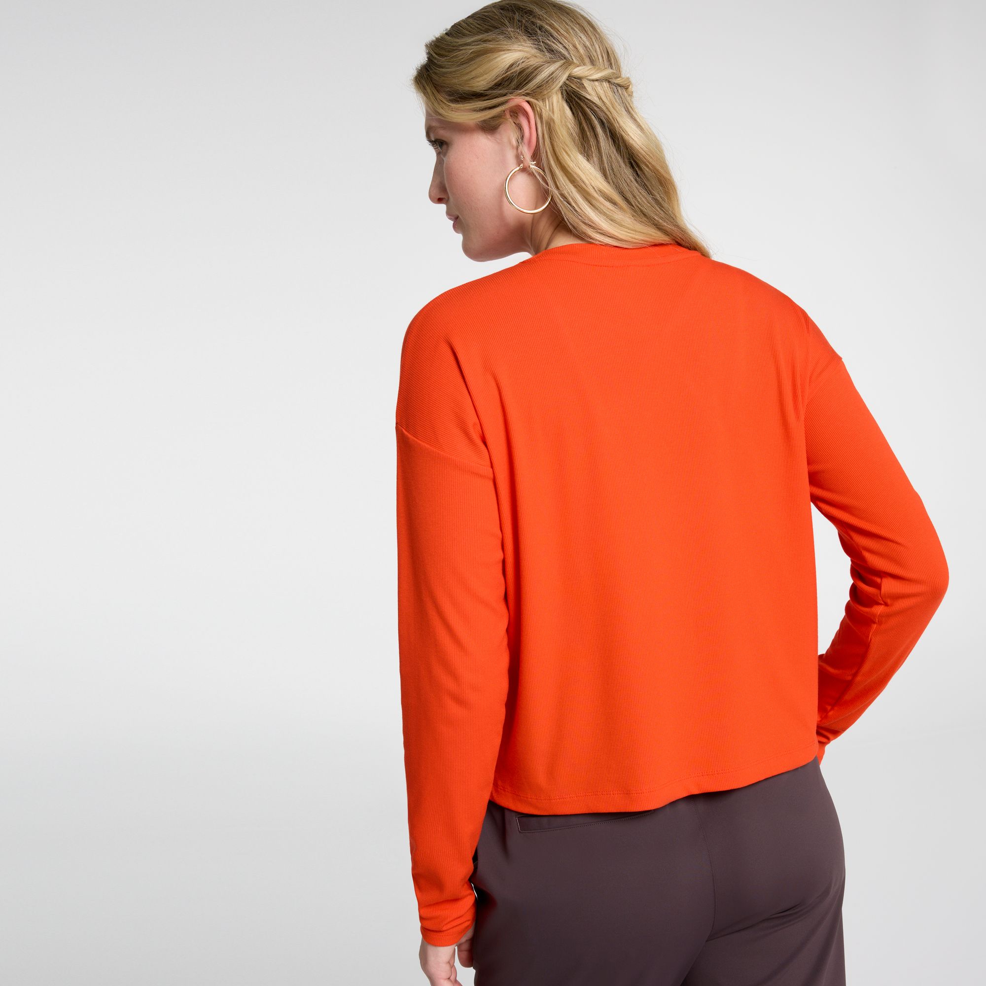 CALIA Women's Everyday Rib Boxy Long Sleeve Tee product image