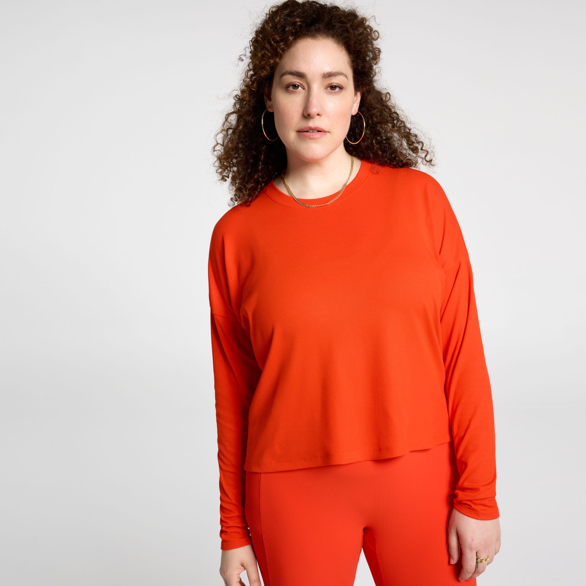 CALIA Women's Everyday Rib Boxy Long Sleeve Tee product image