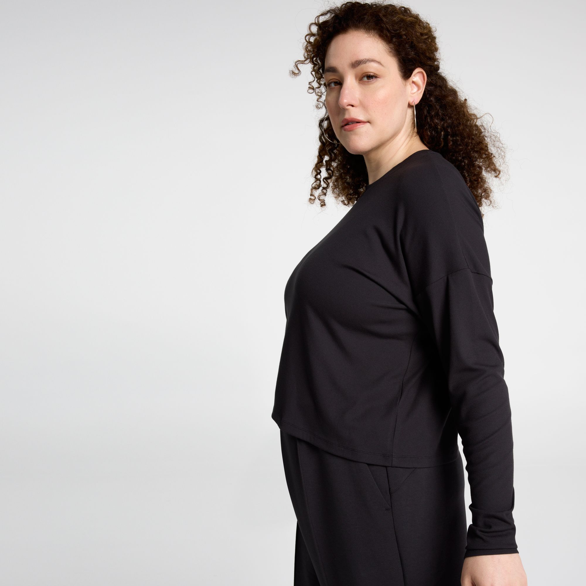 CALIA Women's Everyday Rib Boxy Long Sleeve Tee product image