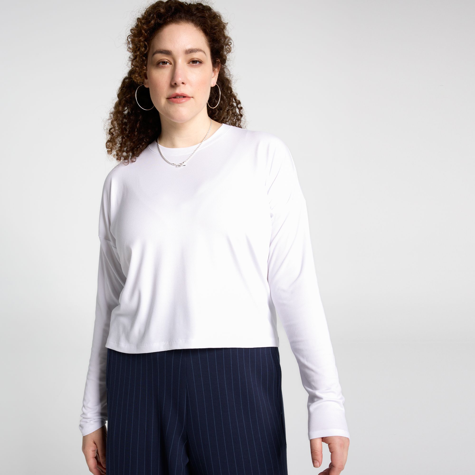 CALIA Women's Everyday Rib Boxy Long Sleeve Tee product image