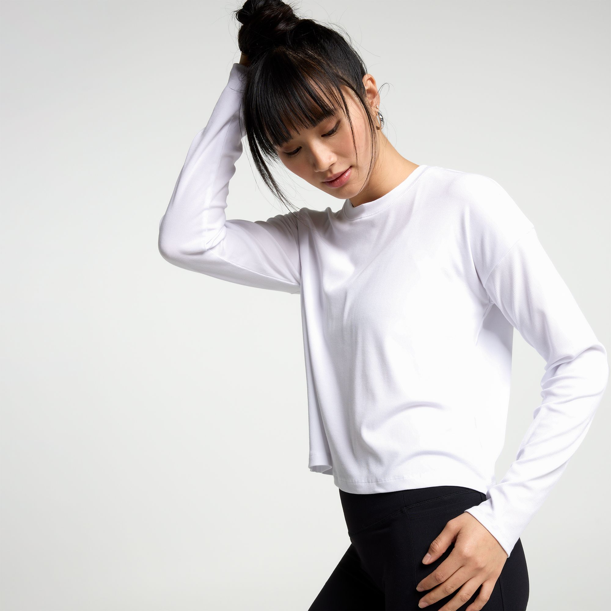 CALIA Women's Everyday Rib Boxy Long Sleeve Tee product image