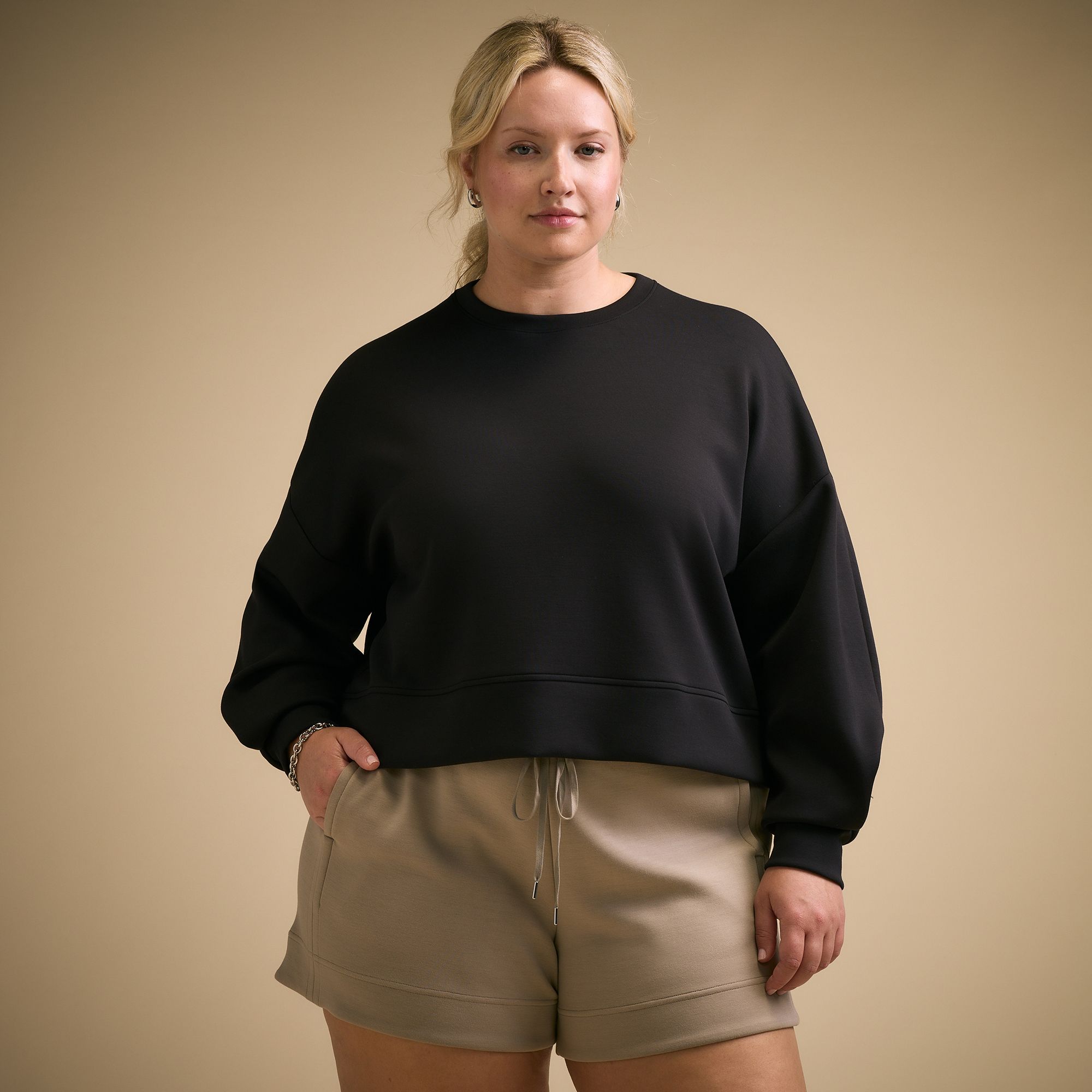 CALIA Women's Sandwash Pleat Sleeve Pullover product image