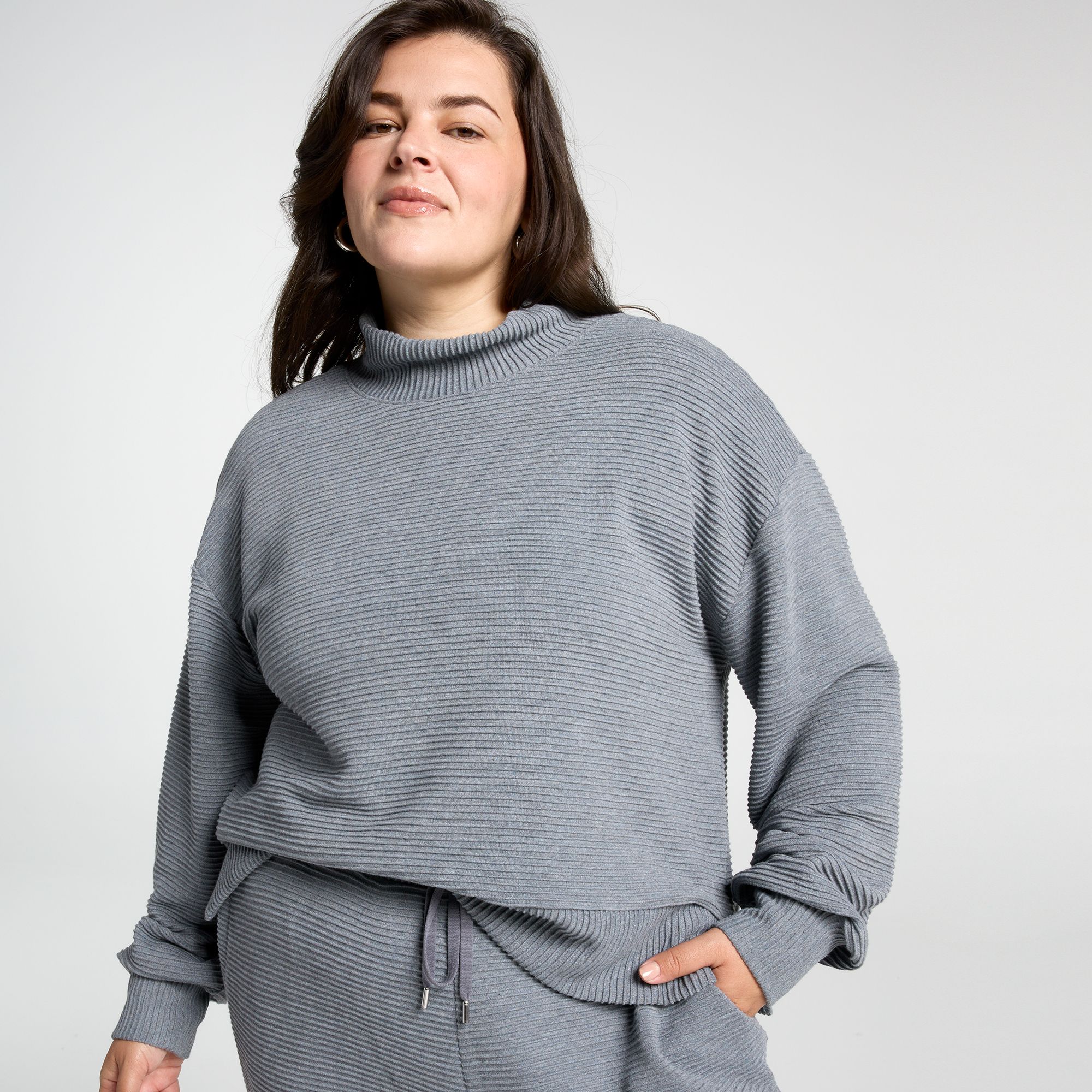 CALIA Women's Elevate Rib Mock Neck Shirt product image