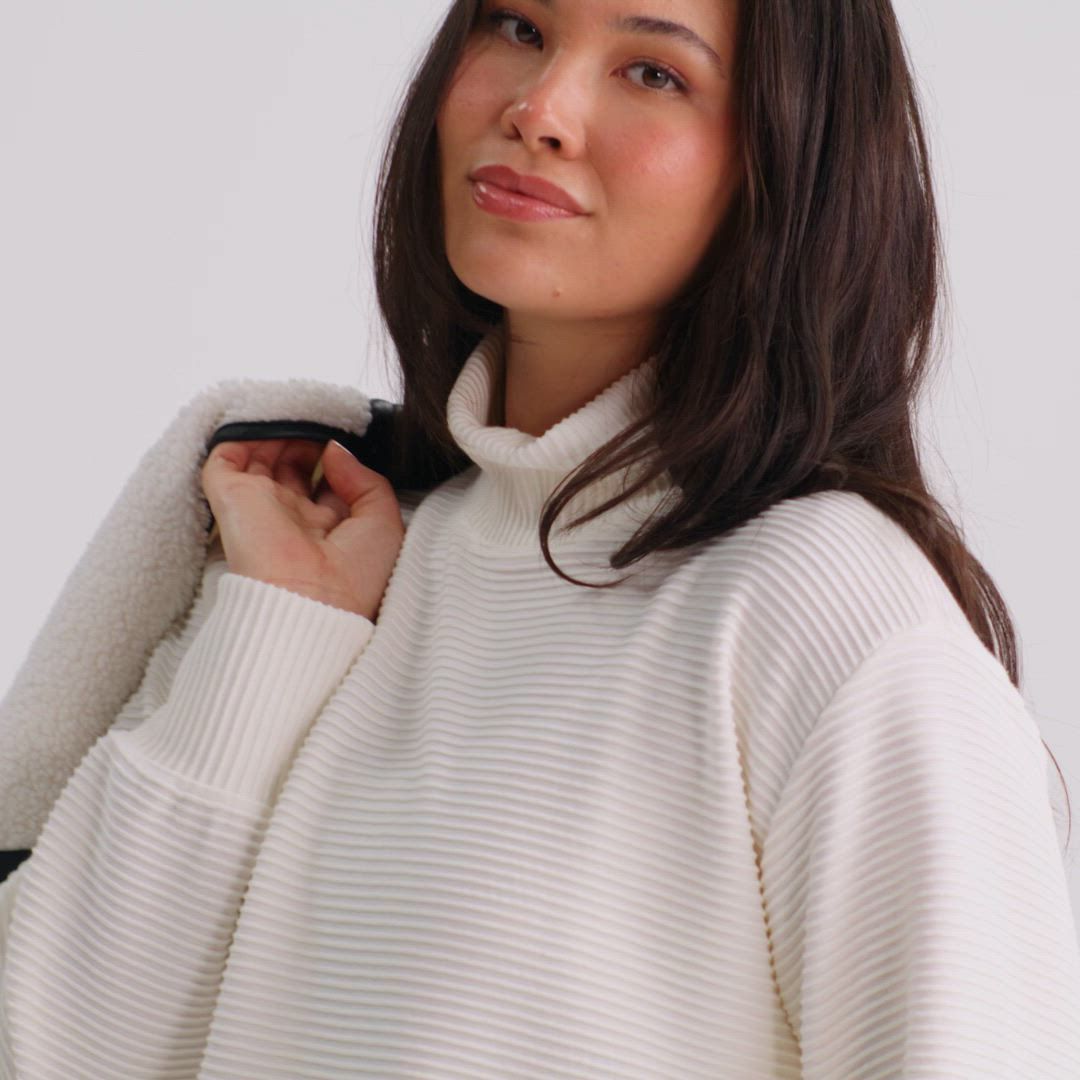 CALIA Women's Elevate Rib Mock Neck Shirt product