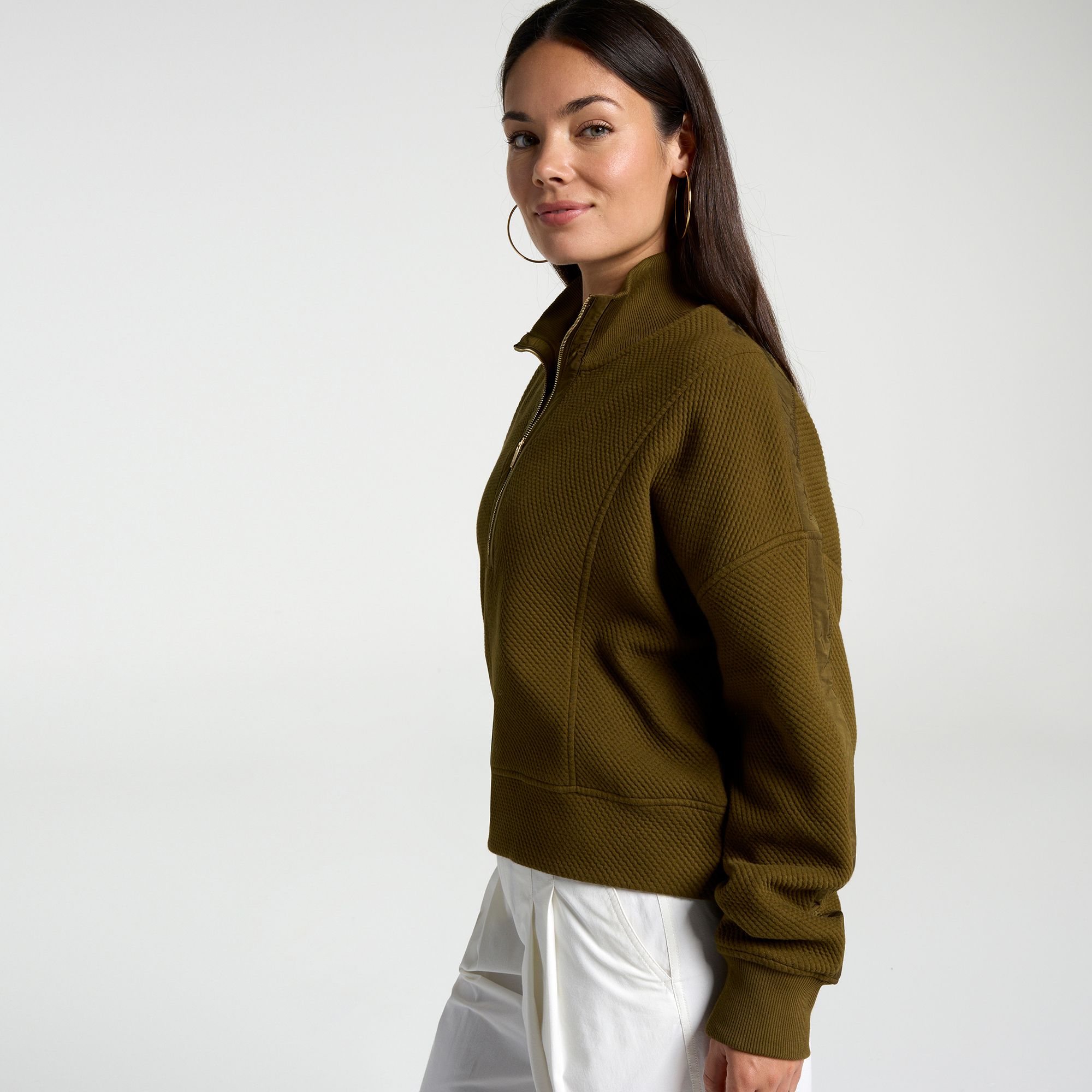 CALIA Women's Elevate Ripple 1/4 Zip Pullover product image