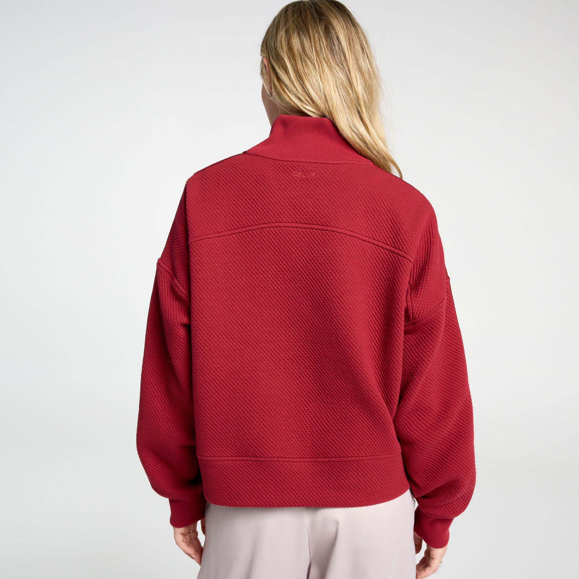 CALIA Women's Elevate Ripple 1/4 Zip Pullover product image