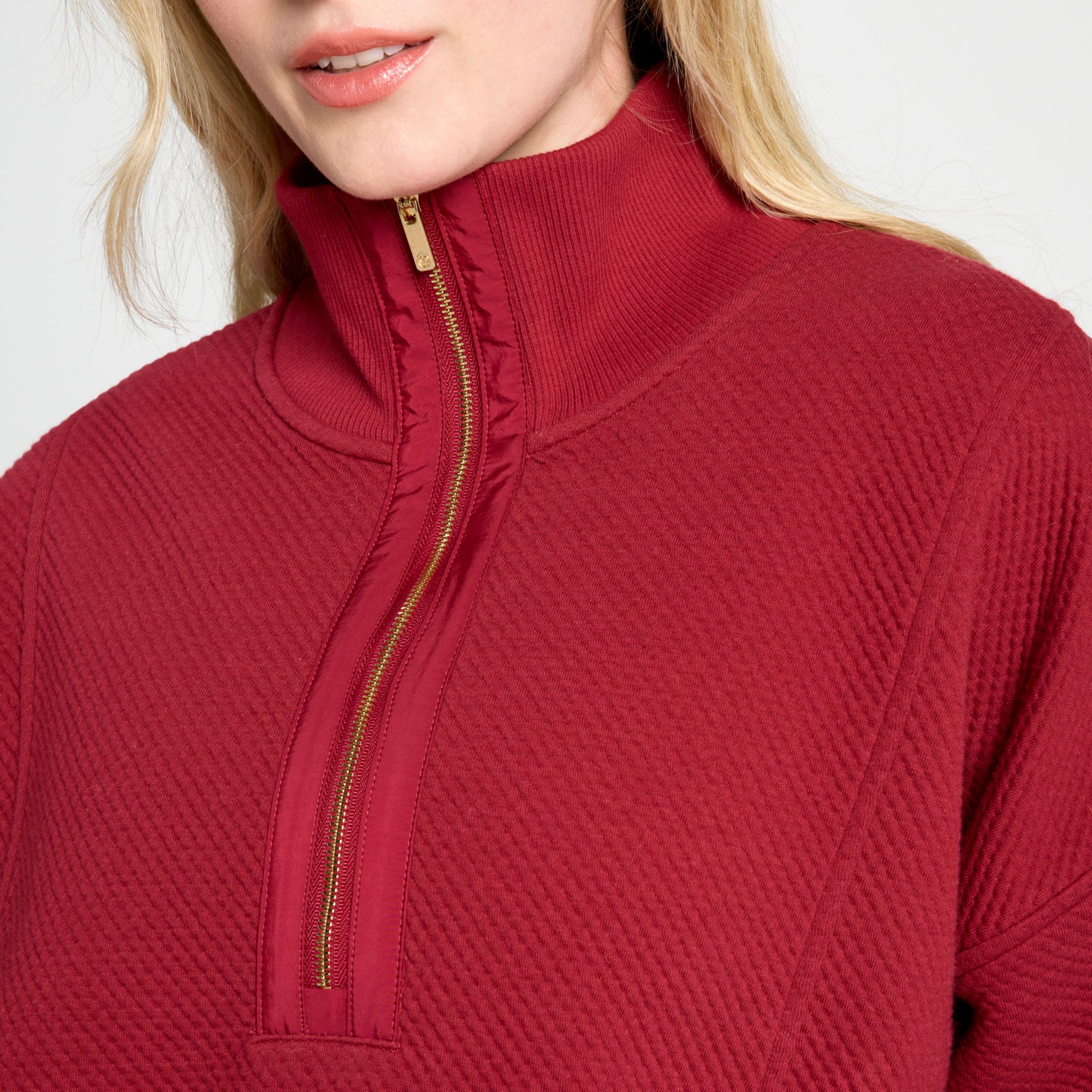 CALIA Women's Elevate Ripple 1/4 Zip Pullover product image