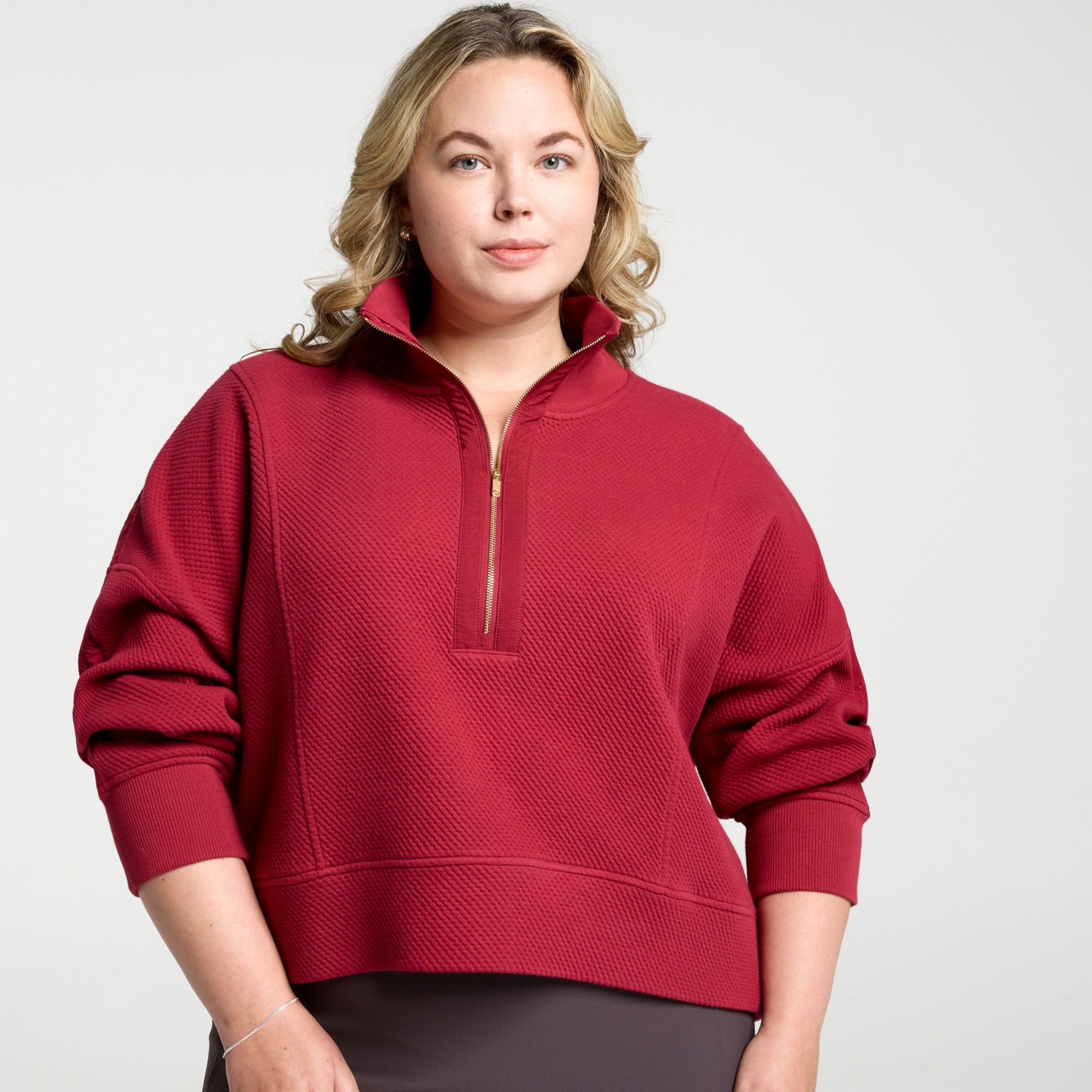 CALIA Women's Elevate Ripple 1/4 Zip Pullover product image
