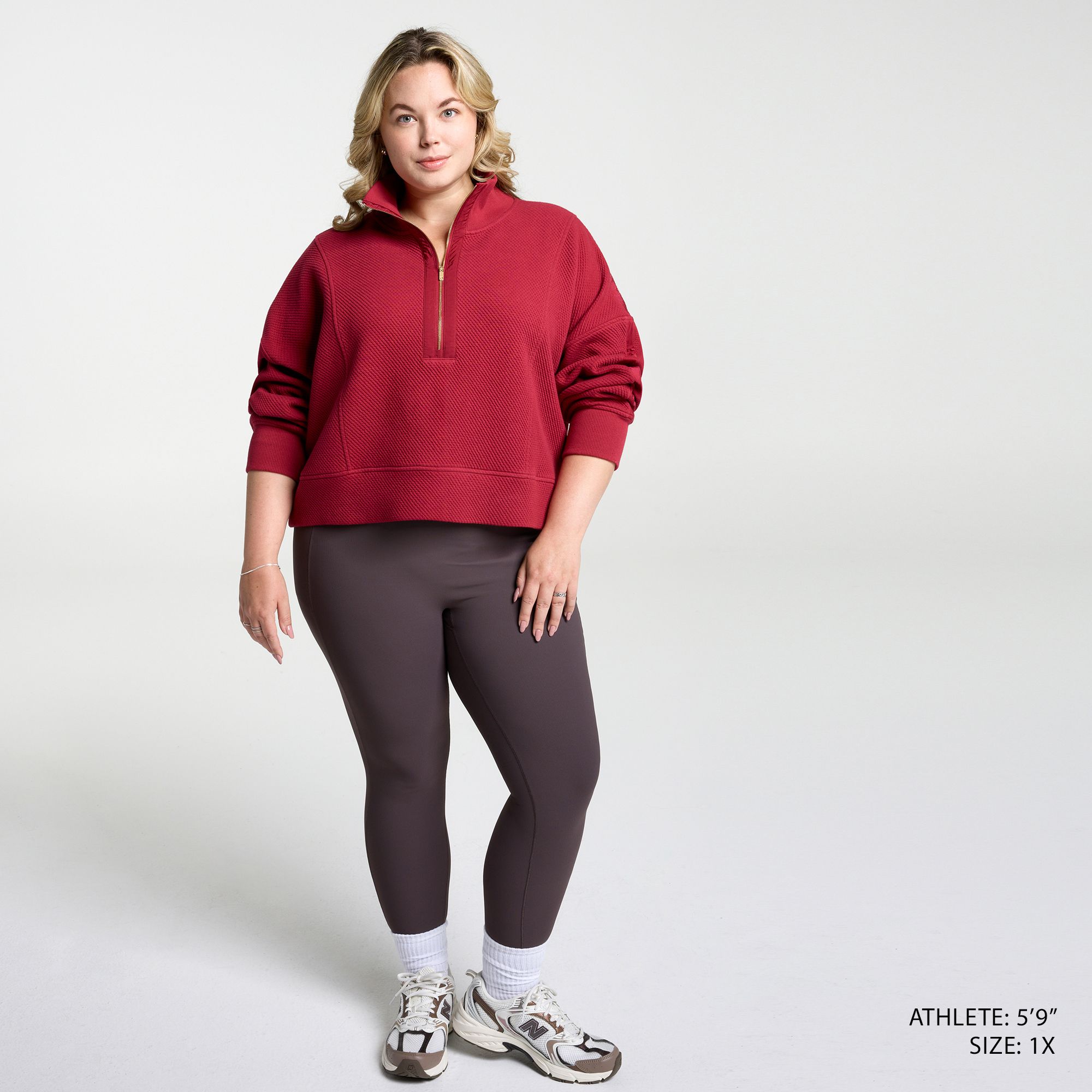 CALIA Women's Elevate Ripple 1/4 Zip Pullover product image