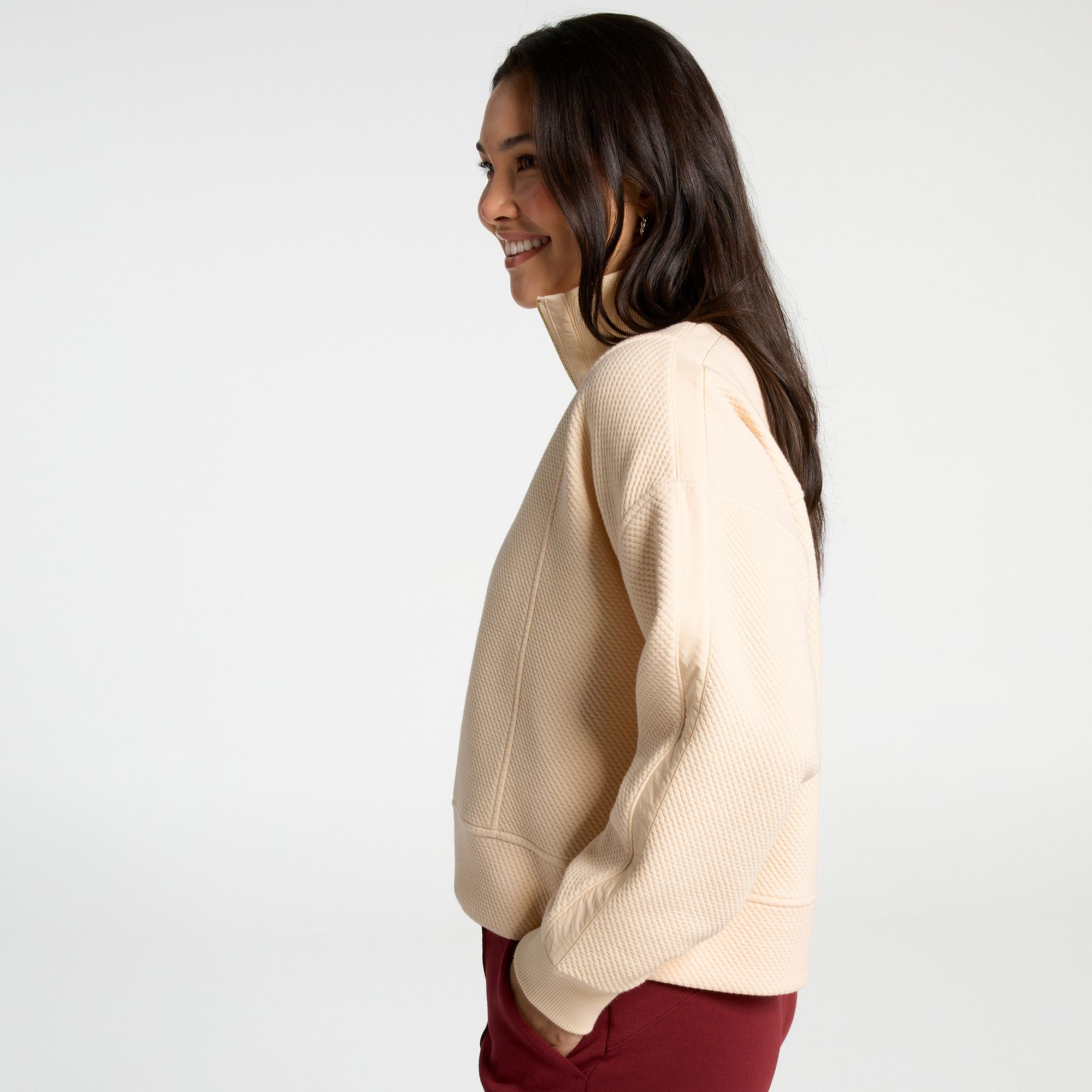 CALIA Women's Elevate Ripple 1/4 Zip Pullover product image