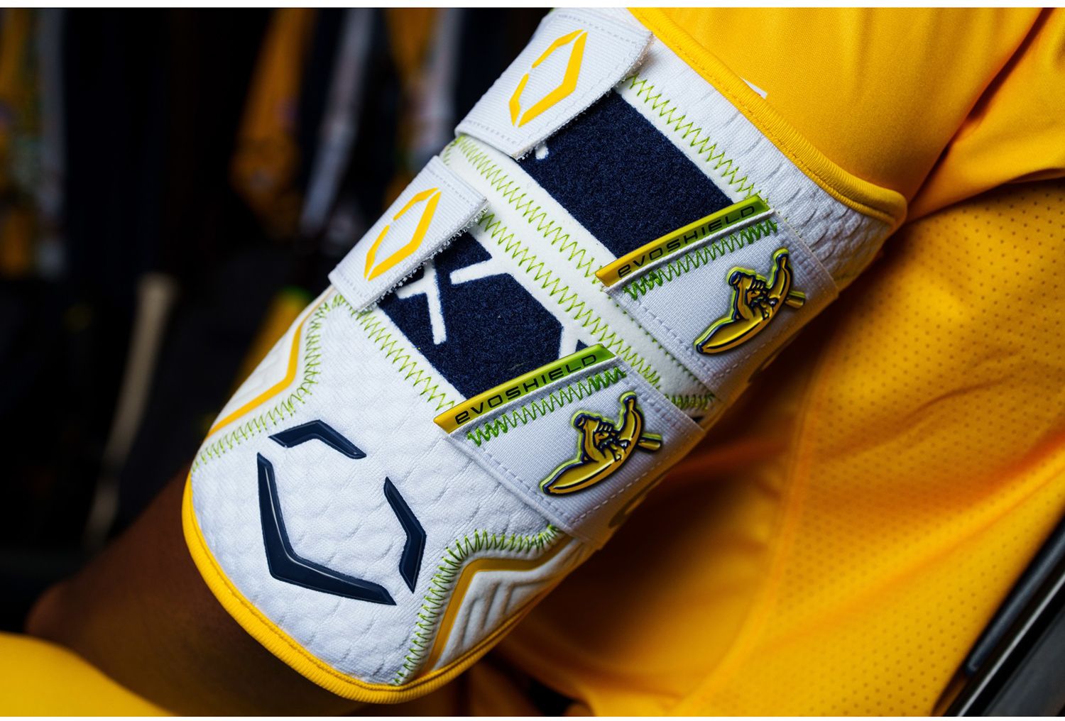EvoShield x Savannah Bananas Unisex Pro-SRZ 2.0 Double Strap Batter's Elbow Guard product image