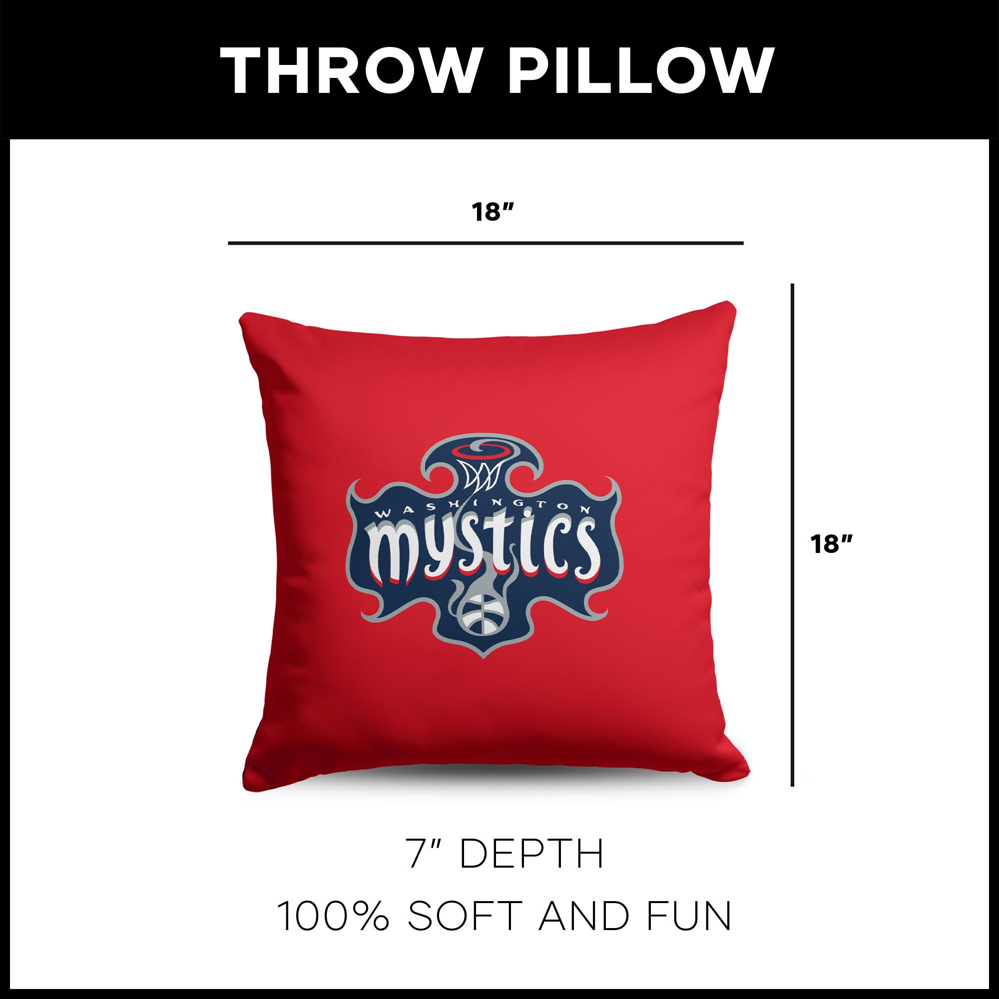 Northwest Washington Mystics Multi Double Down Pillow product image