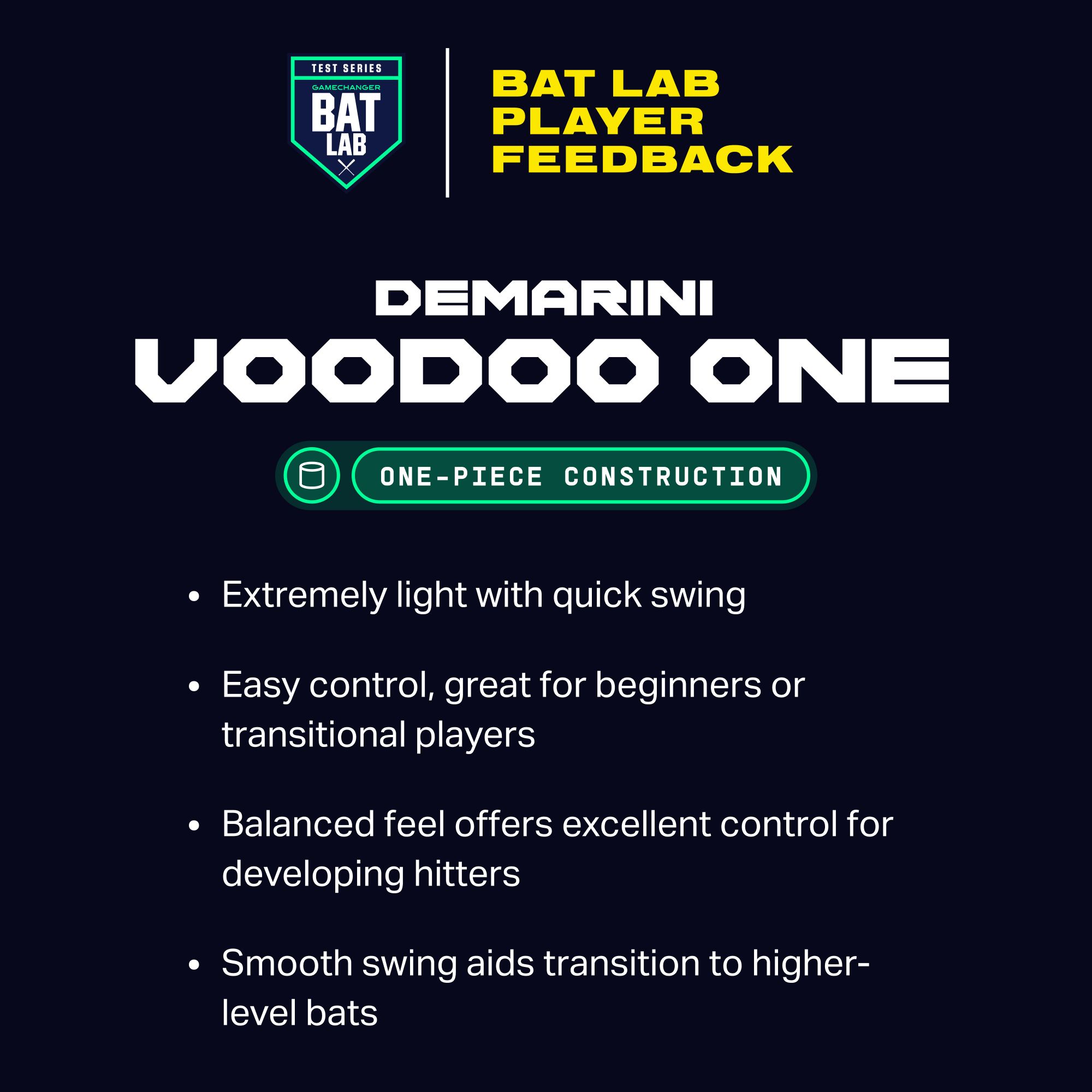 DeMarini Voodoo One BBCOR Bat 2026 (-3) product image