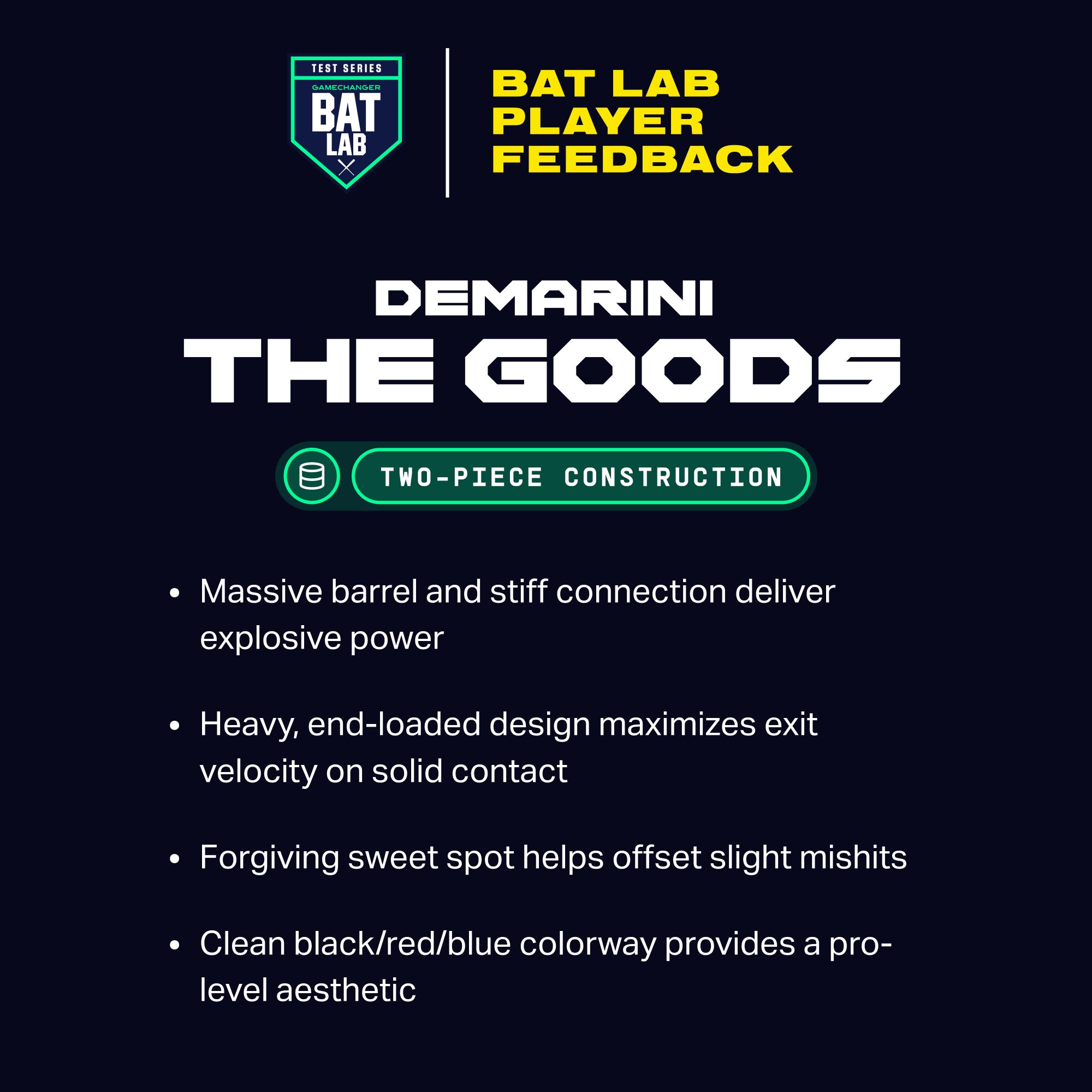 DeMarini The Goods Hybrid Royal Purple BBCOR Bat 2026 (-3) product image
