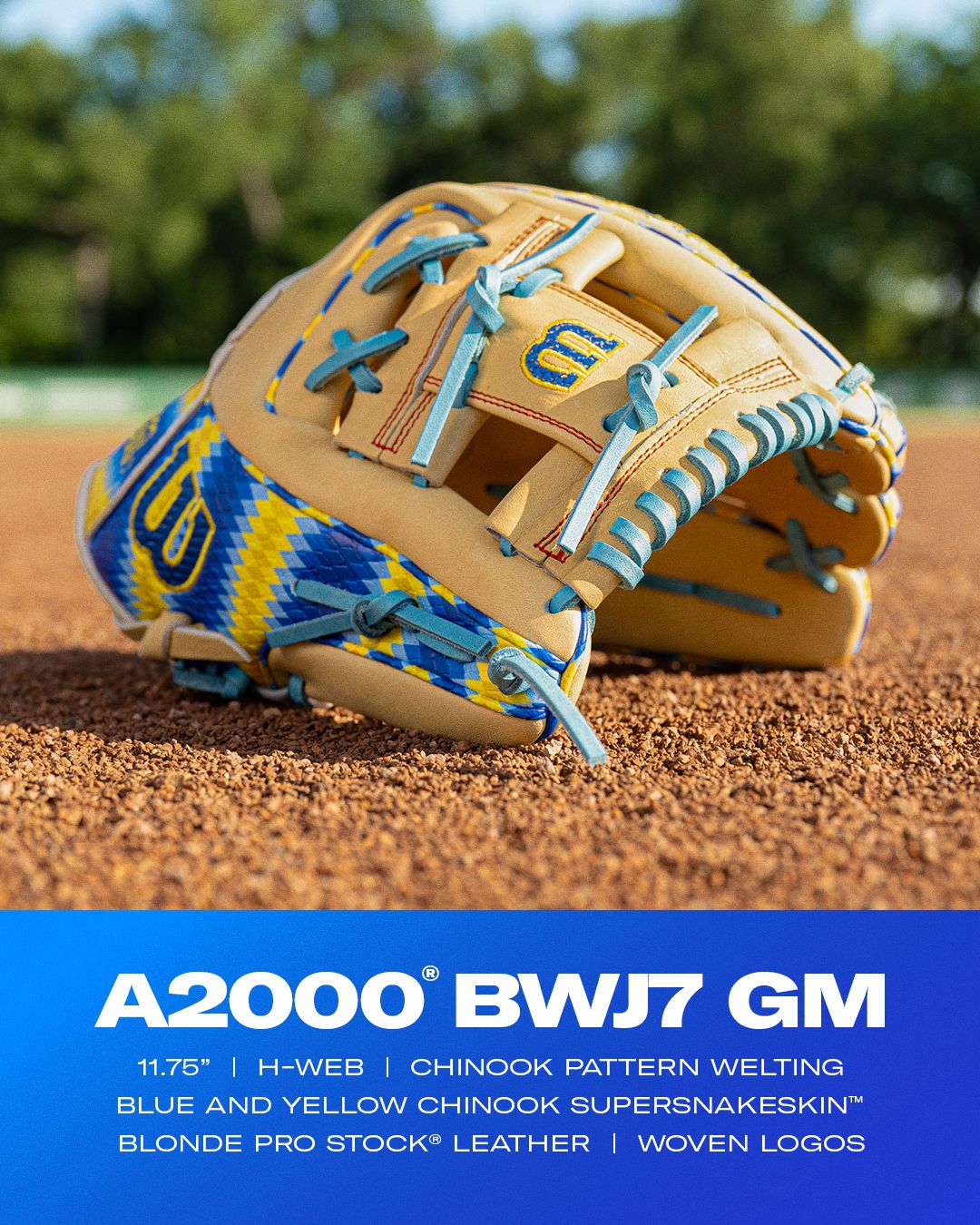 Wilson 11.75" BWJ7 Bobby Witt Jr. Chinook 1724 A2000 Series Game Model Glove product image