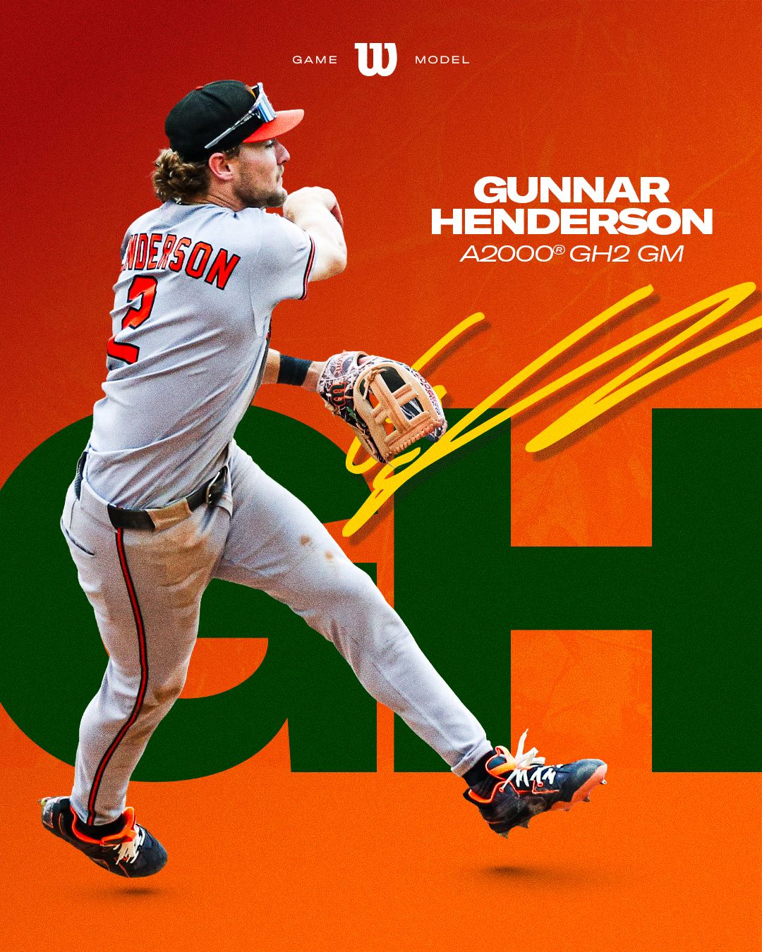 Wilson 11.75" Leadoff Collection GH2 Gunnar Henderson A2000 Series Game Model Glove product image