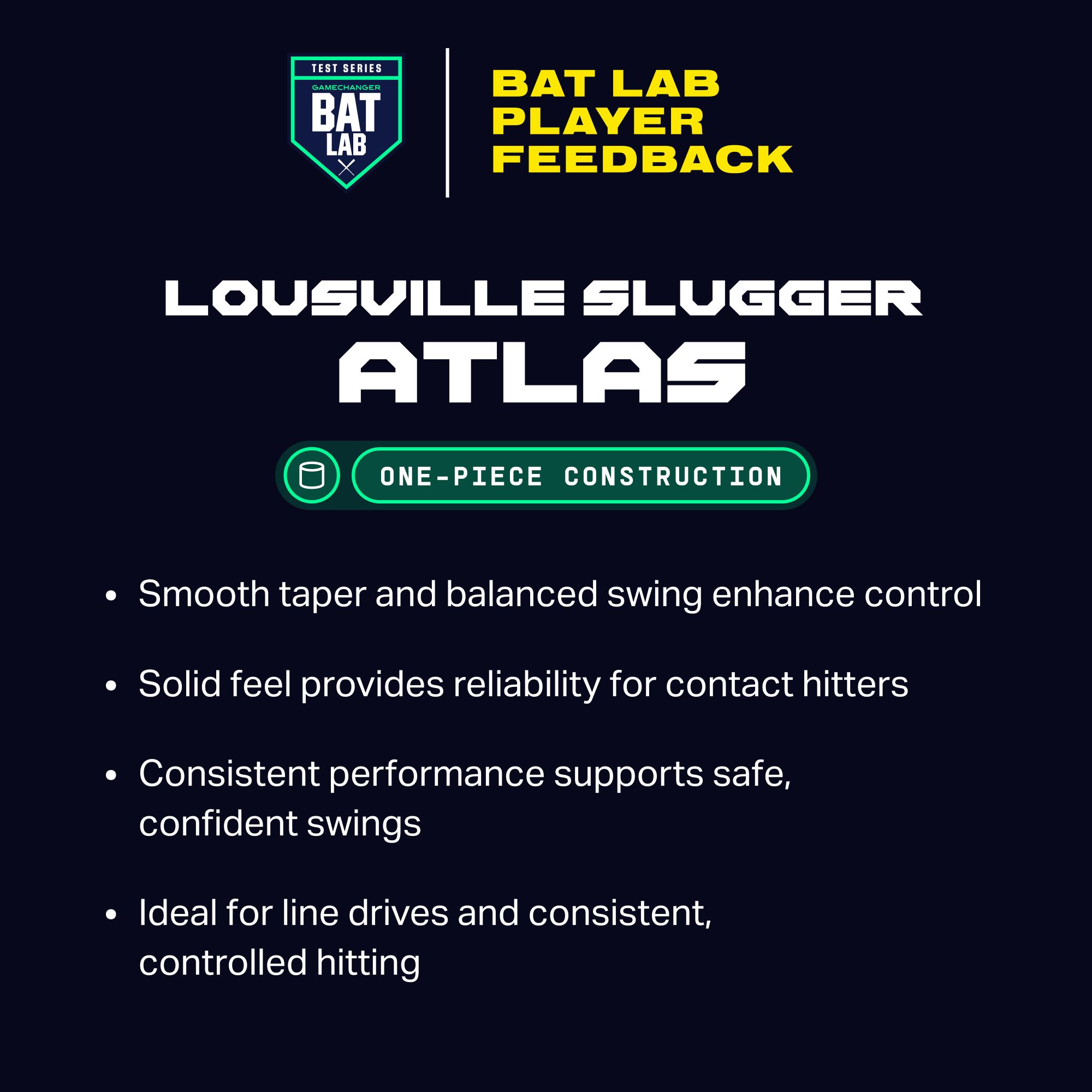 Louisville Slugger x Backyard Baseball Atlas Aluminum Power BBCOR Bat (-3) product image