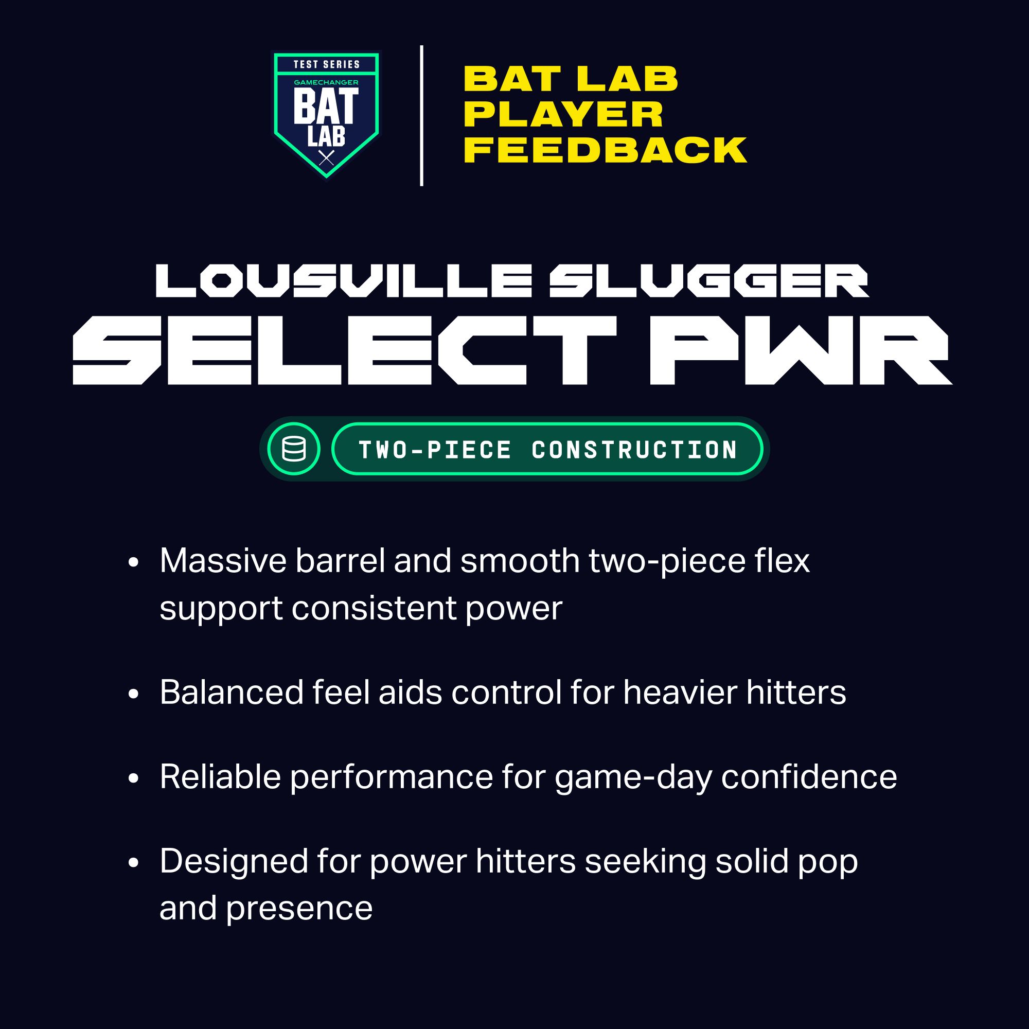 Louisville Slugger Select PWR Minted Hybrid BBCOR Bat 2026 (-3) product image