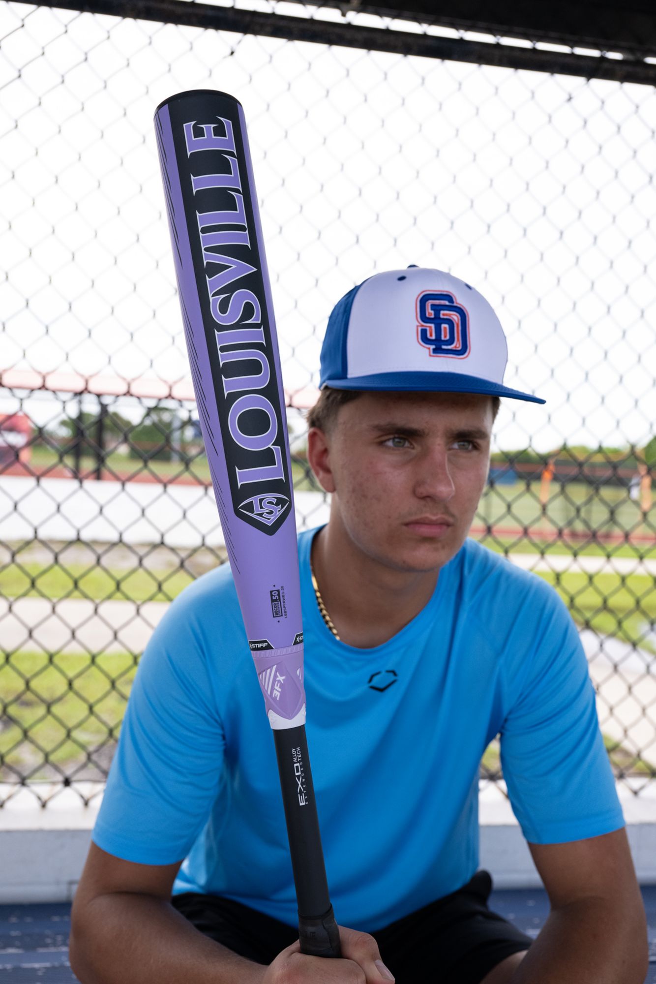 Louisville Slugger Select PWR Purple Hybrid BBCOR Bat 2026 (-3) product image