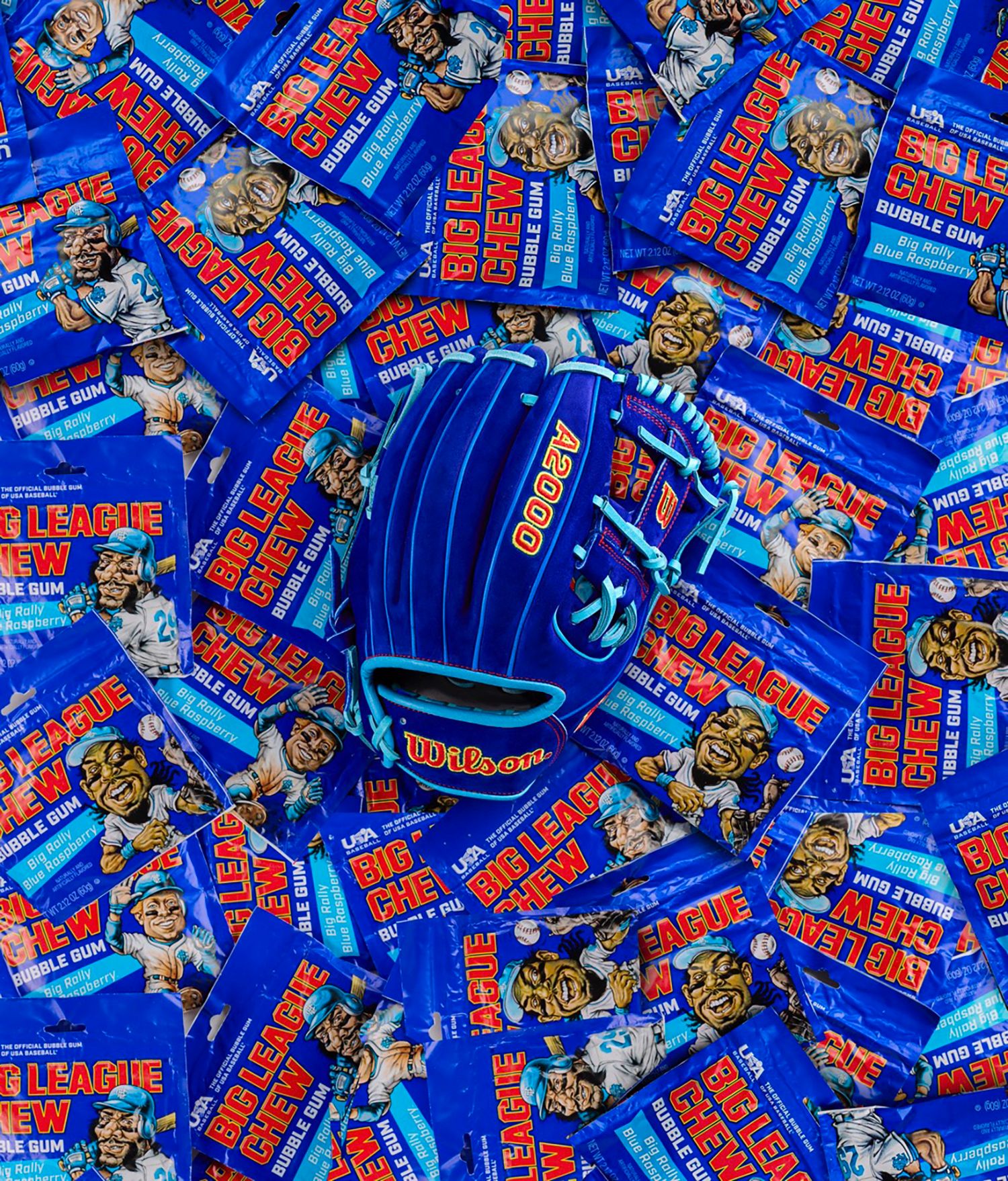 Wilson x Big League Chew 11.5" Big Rally Blue Raspberry 1786 A2000 SuperSkin Series Glove product image