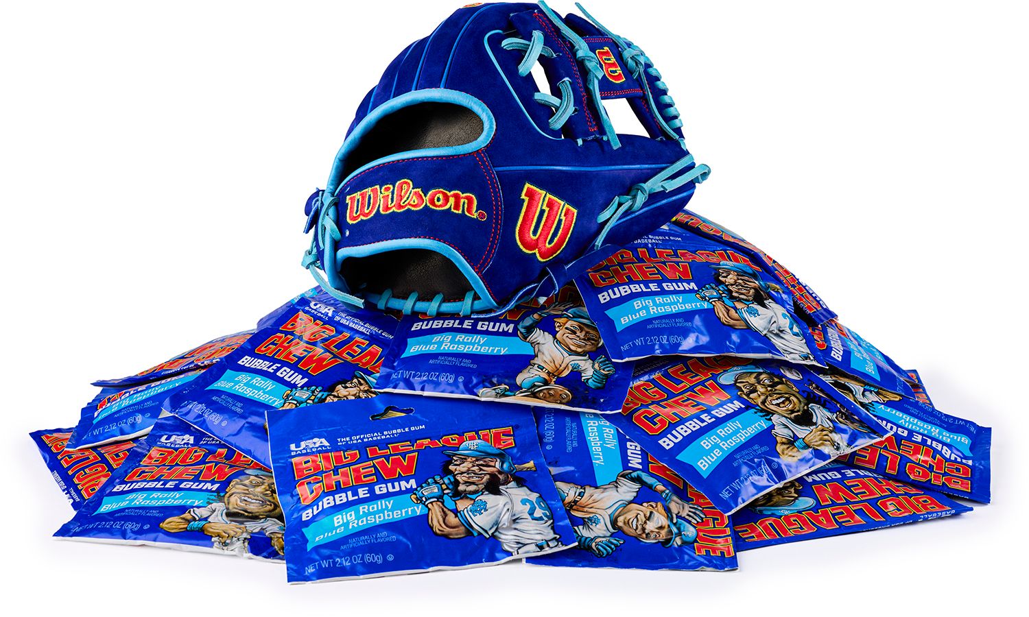 Wilson x Big League Chew 11.5" Big Rally Blue Raspberry 1786 A2000 SuperSkin Series Glove product image