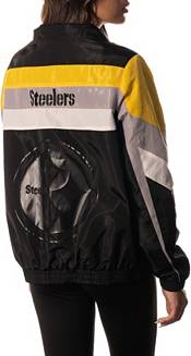 The Wild Collective Women's Pittsburgh Steelers Colorblock Black Track Jacket product image