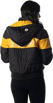 The Wild Collective Women's Pittsburgh Steelers Black Hooded Puffer Jacket product image