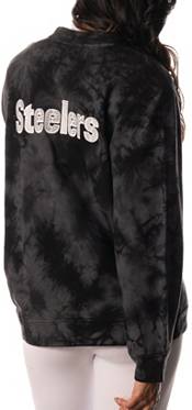 The Wild Collective Women's Pittsburgh Steelers Tie Dye Black Cardigan product image