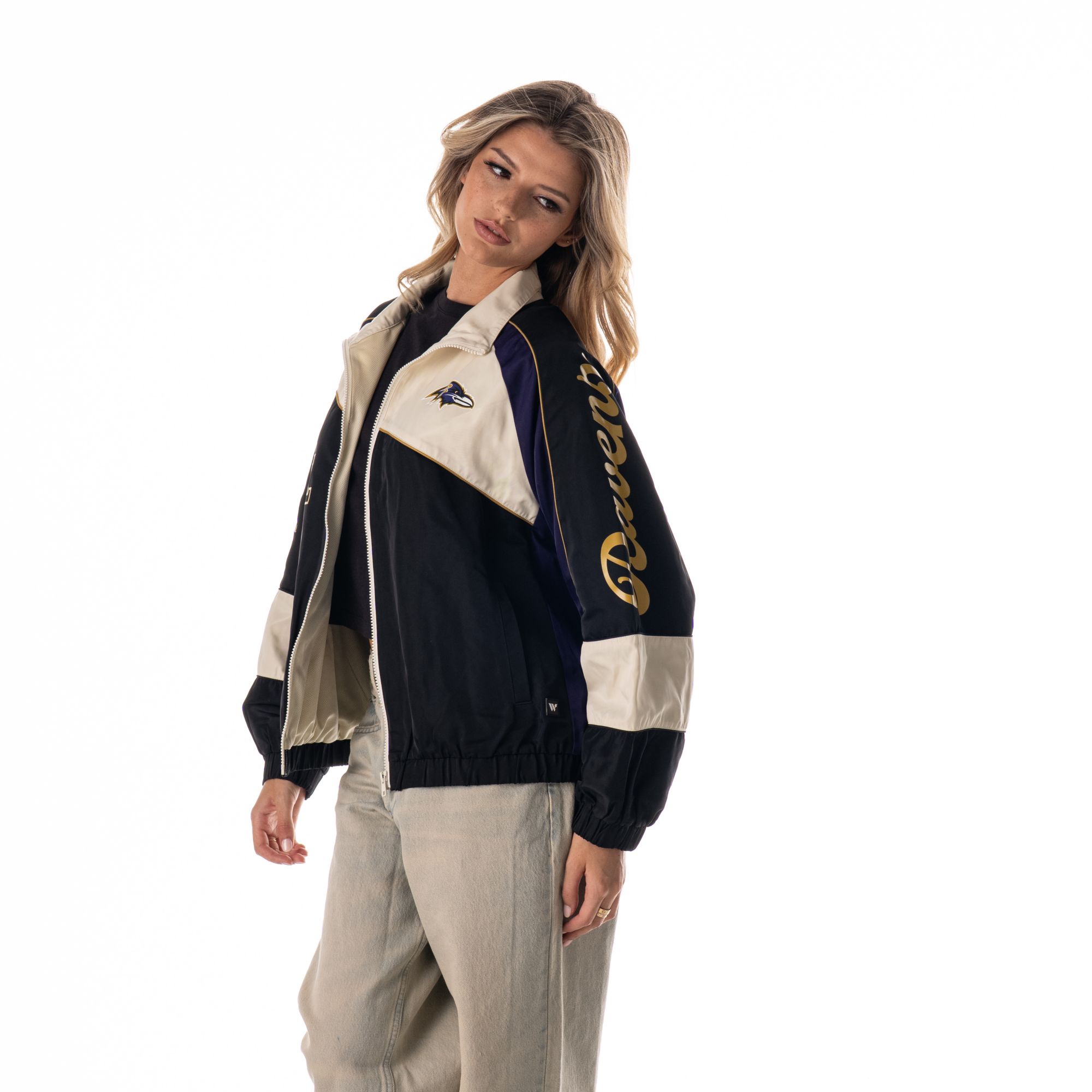 The Wild Collective Women's Baltimore Ravens Colorblock Track