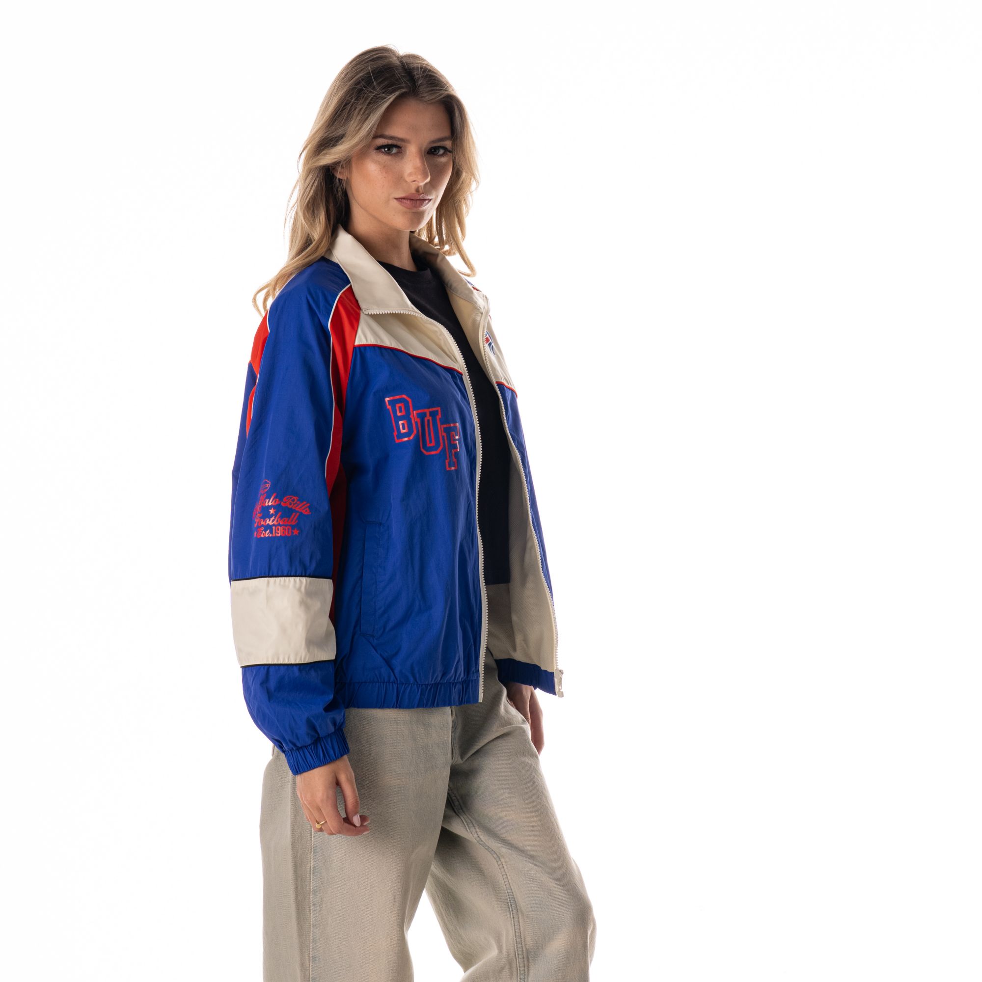The Wild Collective Women's Buffalo Bills Colorblock Track Jacket product image