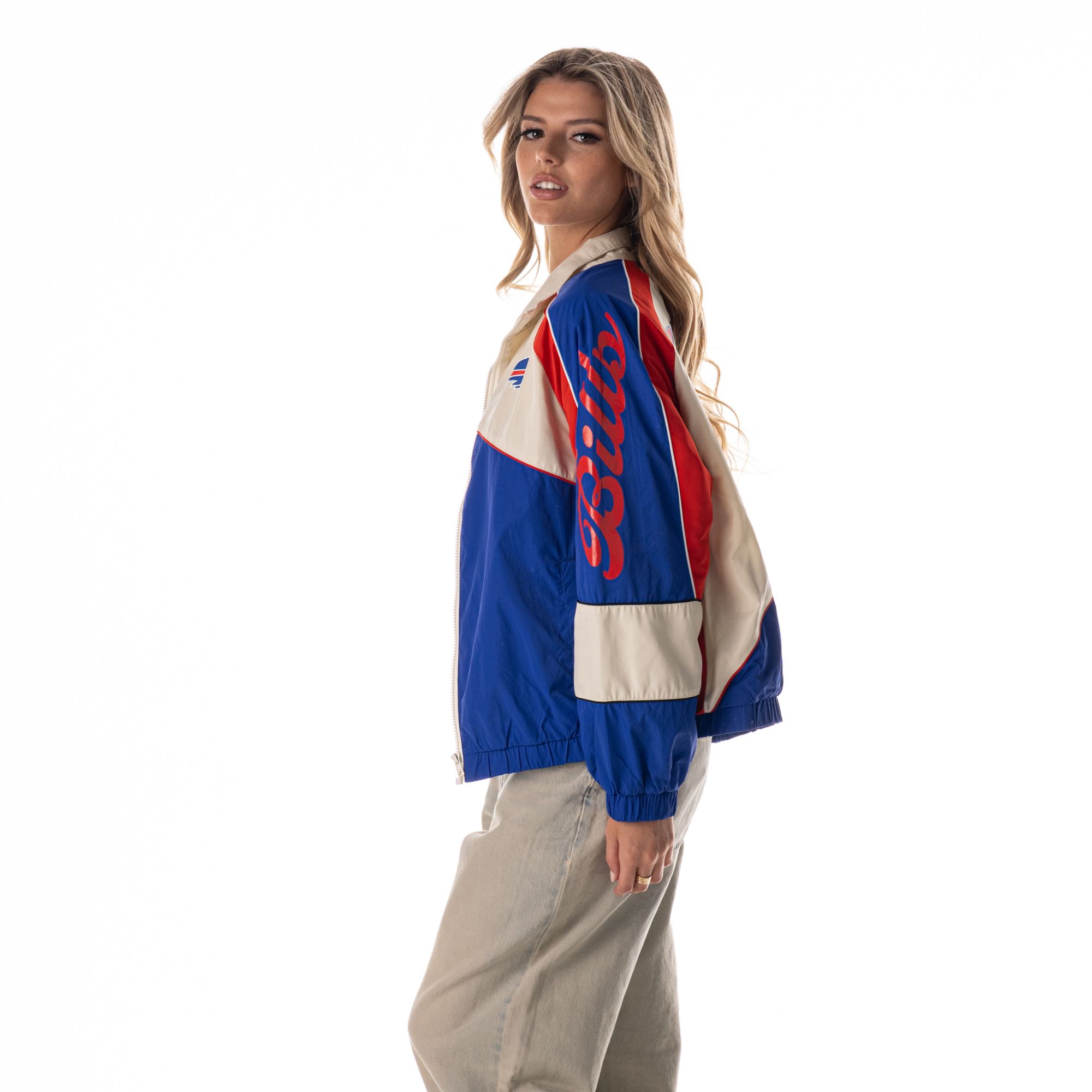 The Wild Collective Women's Buffalo Bills Colorblock Track Jacket product image