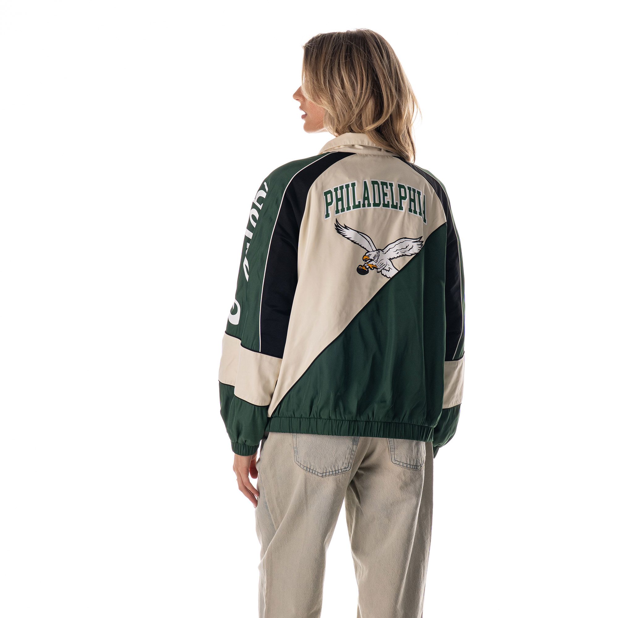 The Wild Collective Women's Philadelphia Eagles Colorblock Track Jacket product image