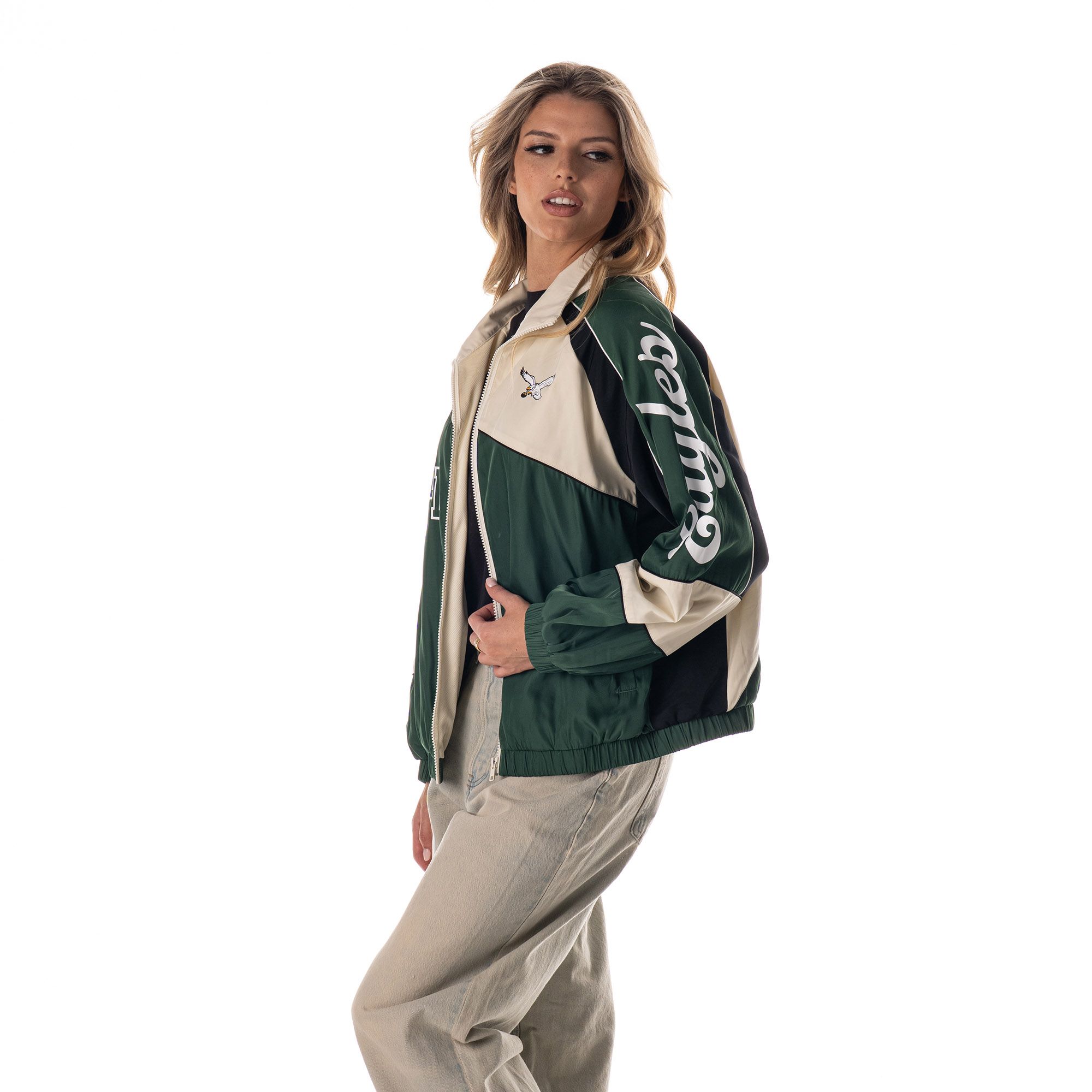 The Wild Collective Women's Philadelphia Eagles Colorblock Track Jacket product image
