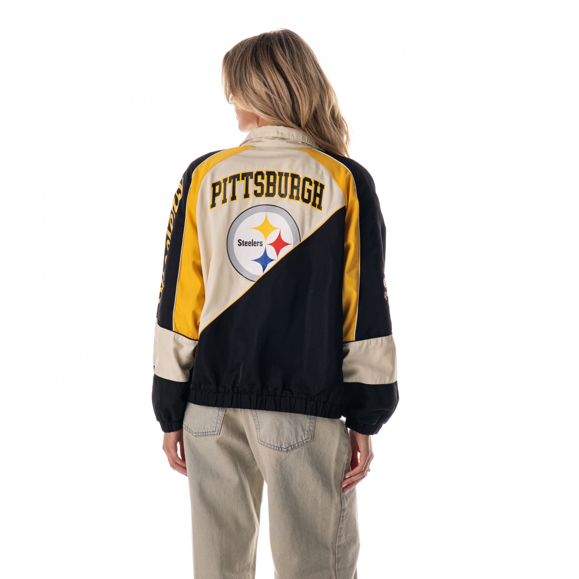 The Wild Collective Women's Pittsburgh Steelers Colorblock Track Jacket product image