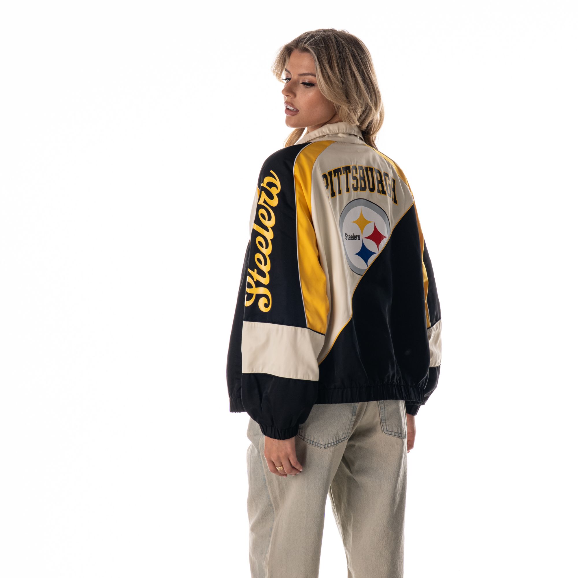 The Wild Collective Women's Pittsburgh Steelers Colorblock Track Jacket product image