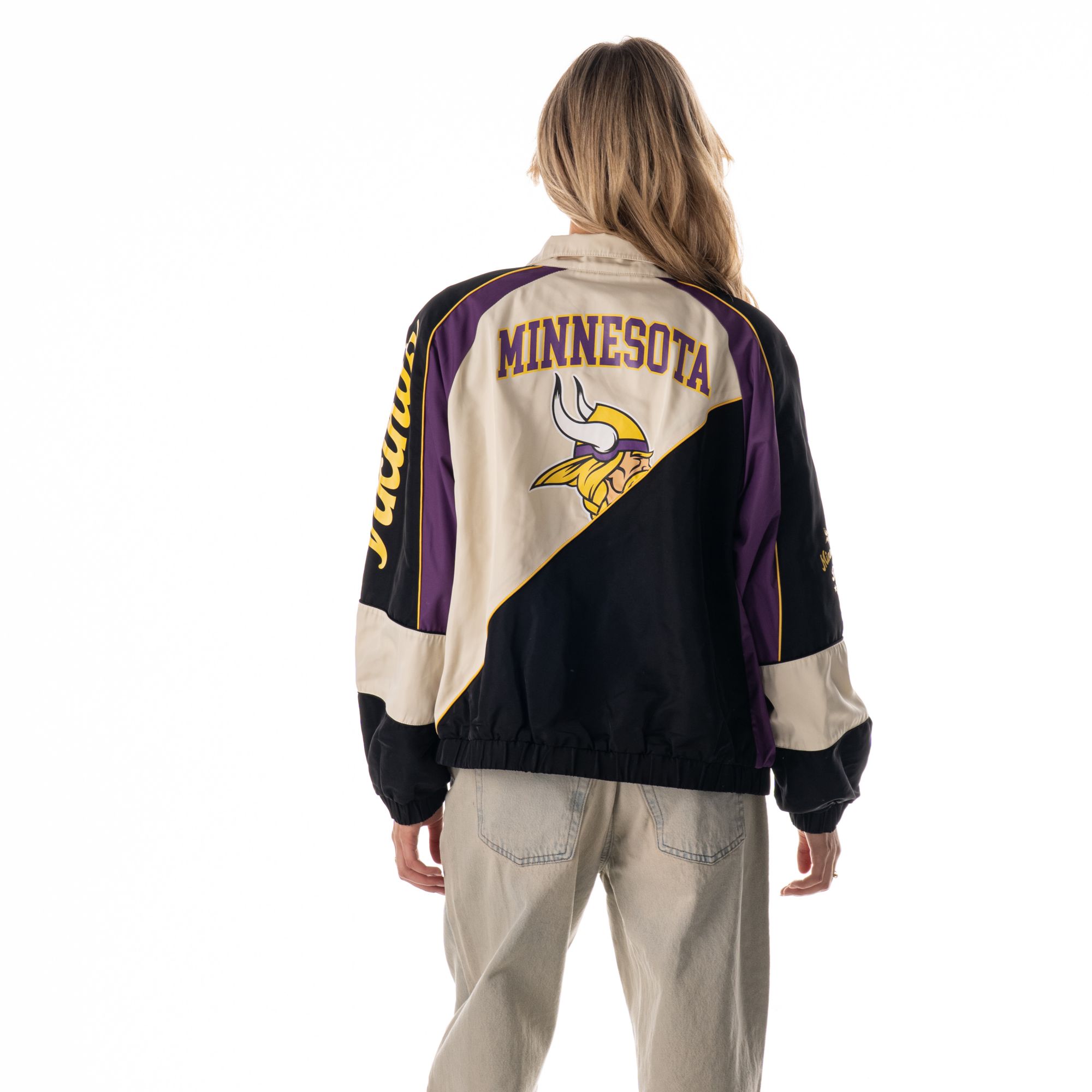 The Wild Collective Women's Minnesota Vikings Colorblock Track Jacket product image