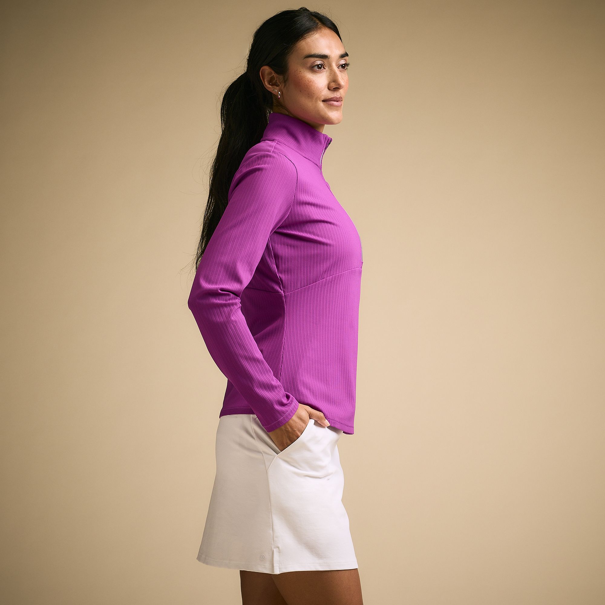 CALIA Women's Golf UV Textured 1/4 Zip product image